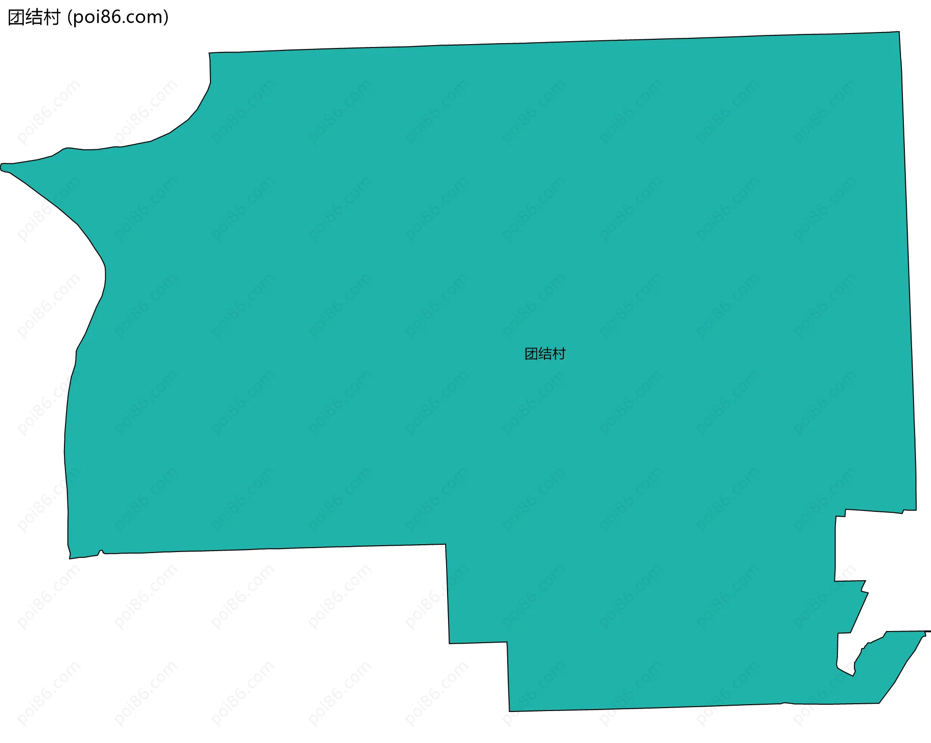 团结村边界地图