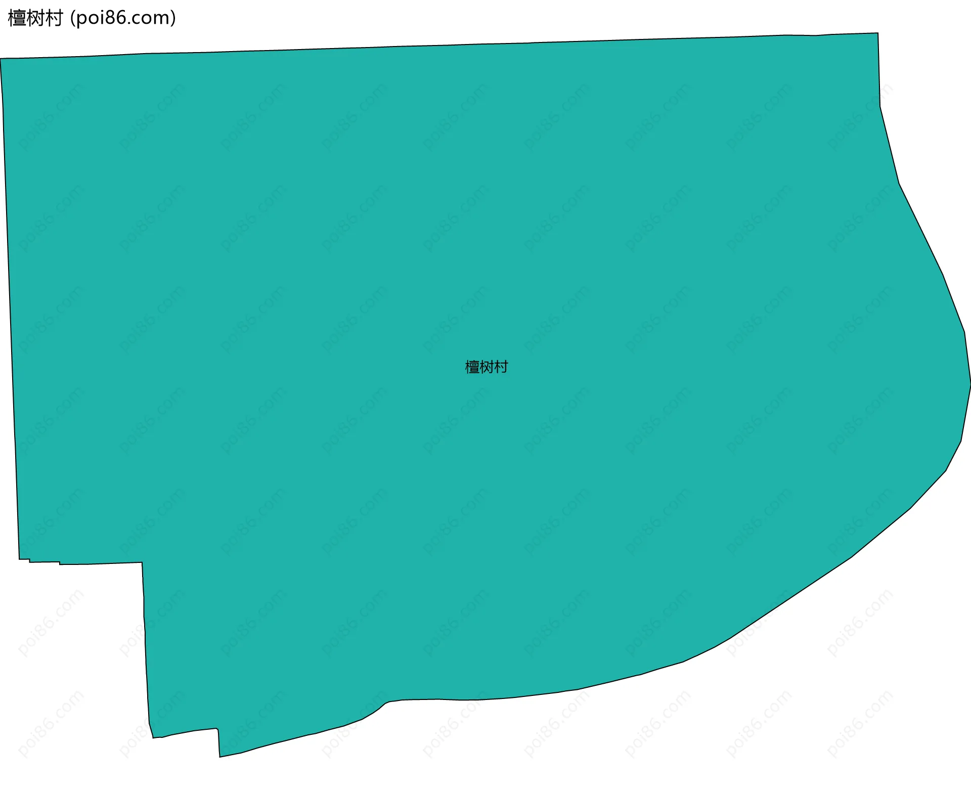 檀树村边界地图