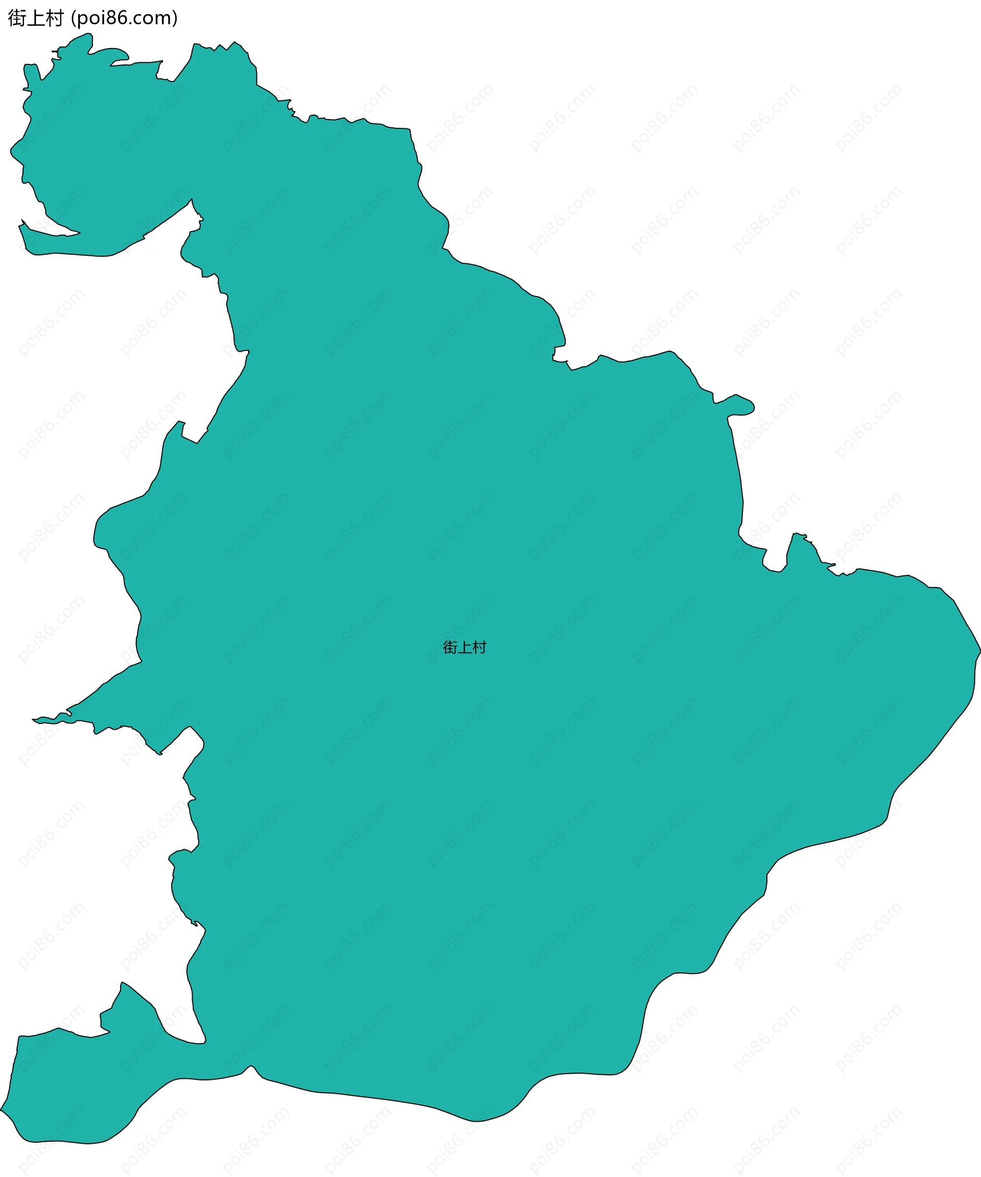 街上村边界地图