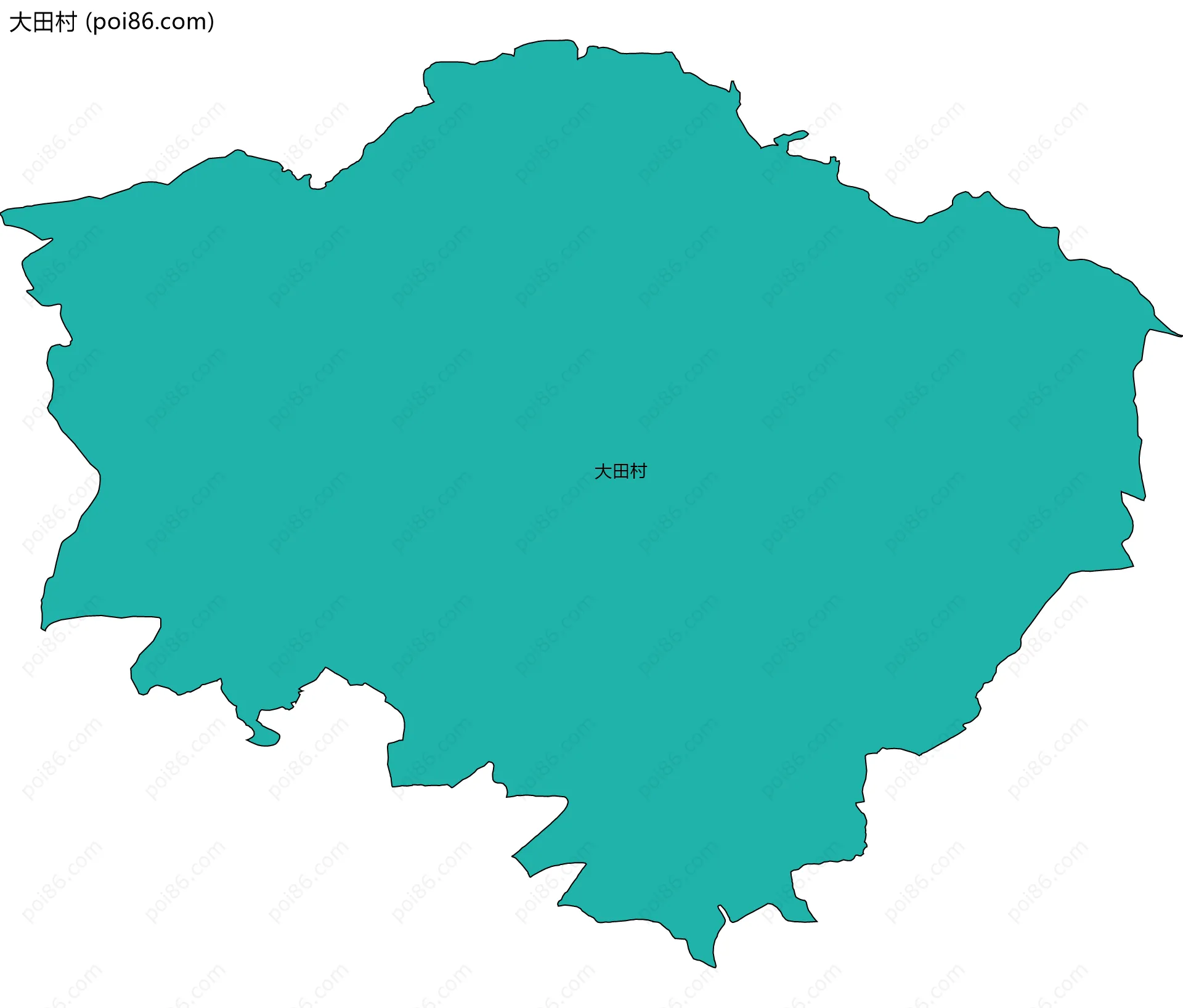 大田村边界地图