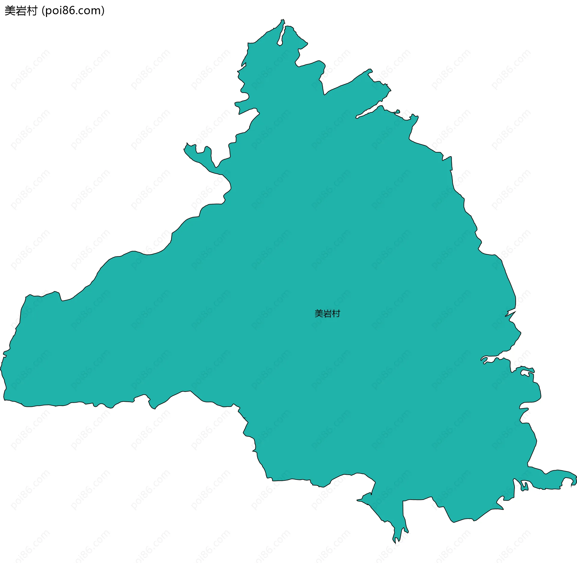 美岩村边界地图