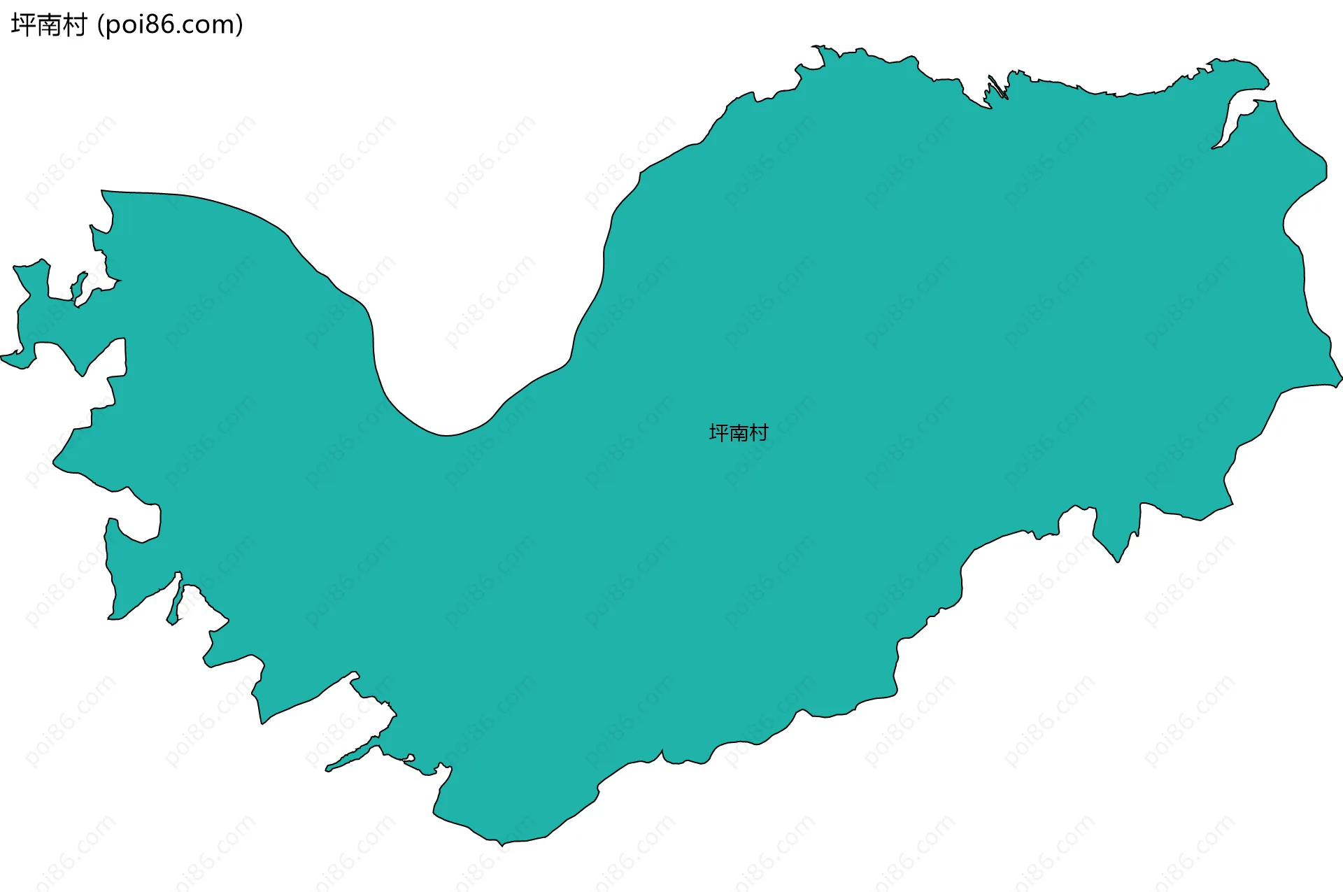 坪南村边界地图