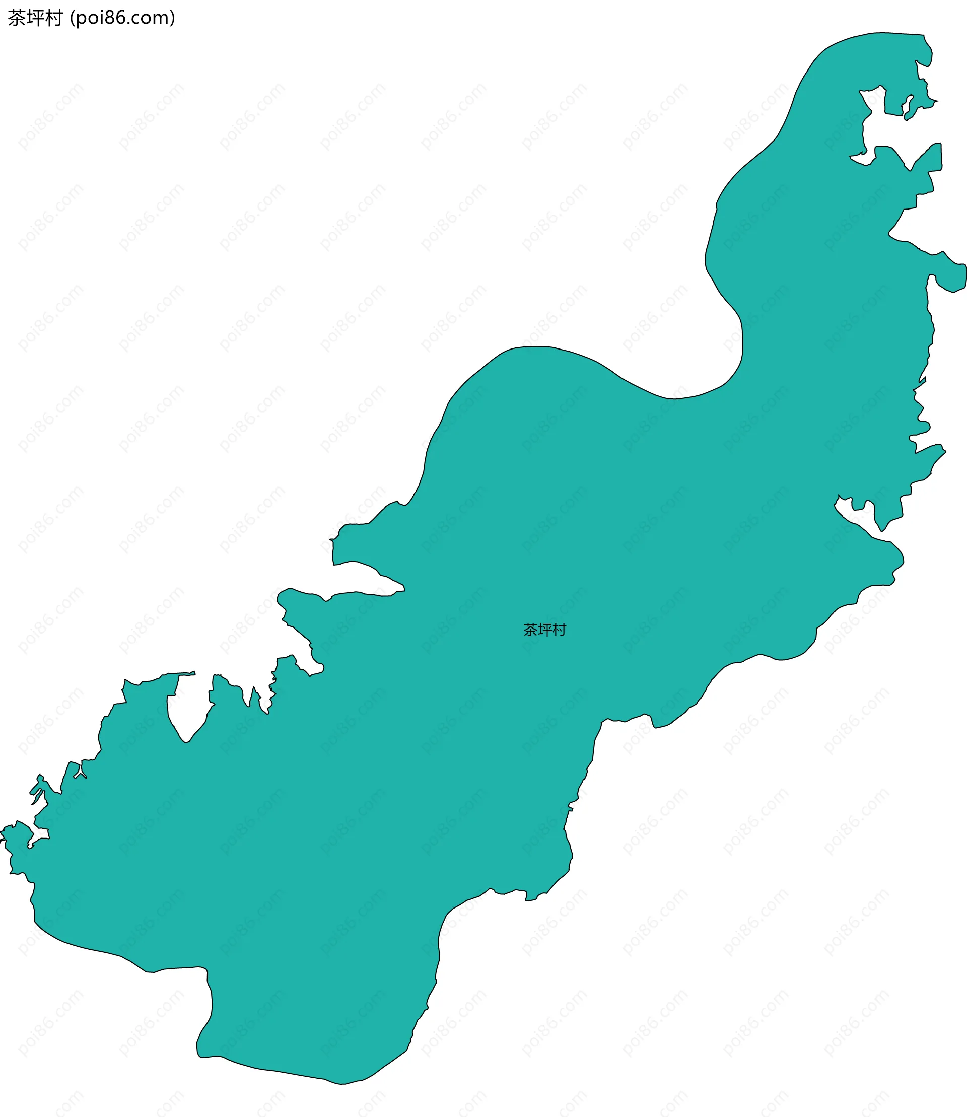 茶坪村边界地图