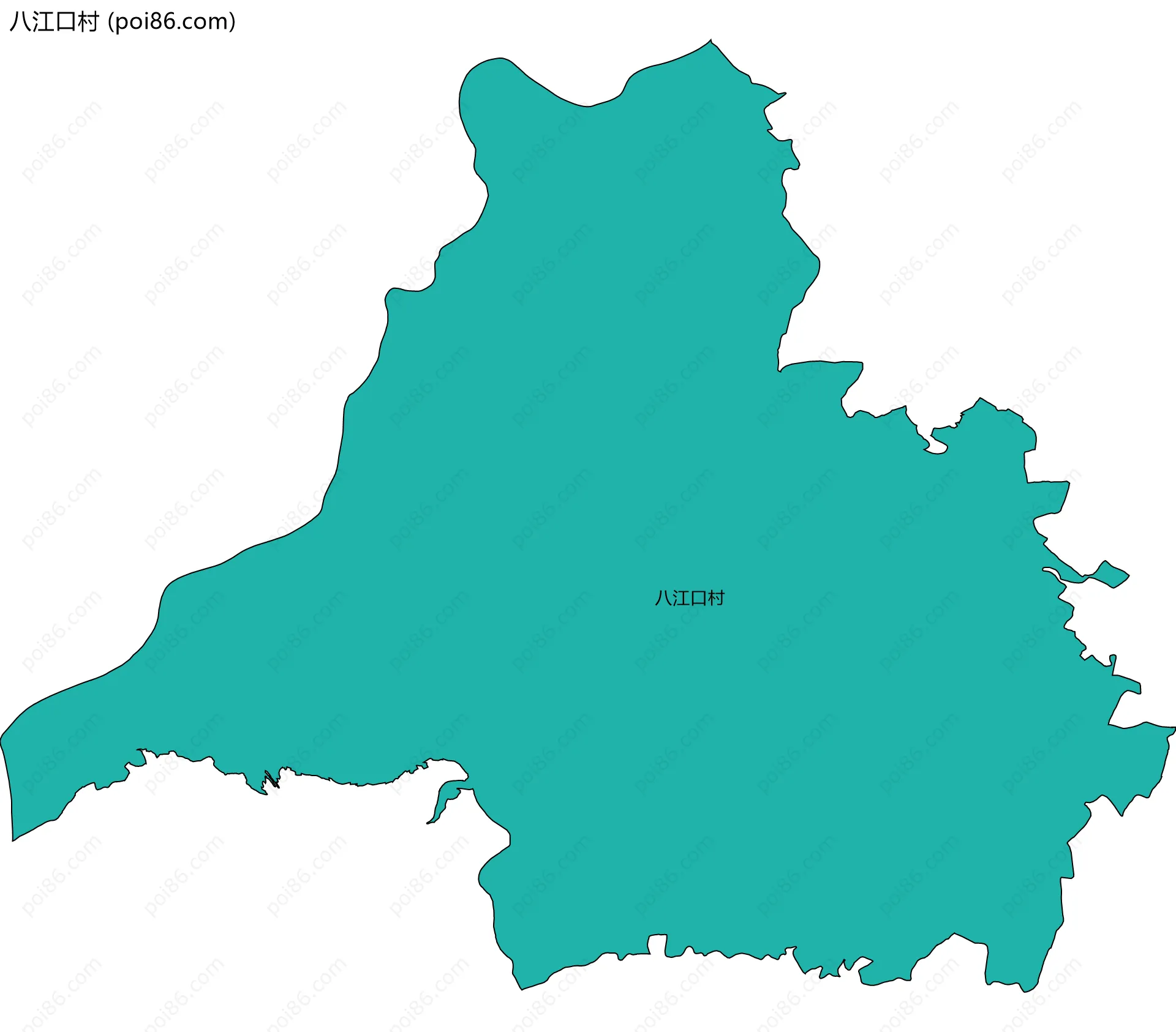 八江口村边界地图