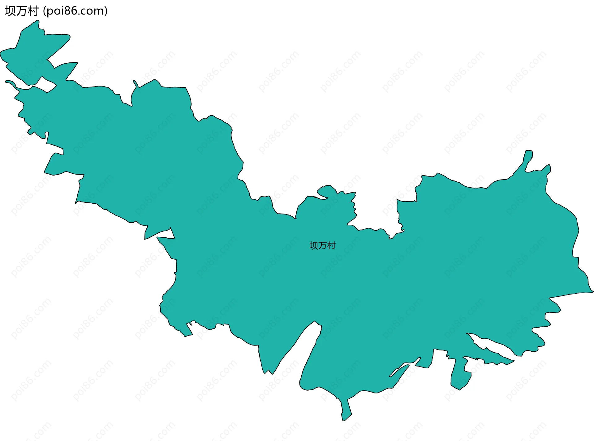 坝万村边界地图