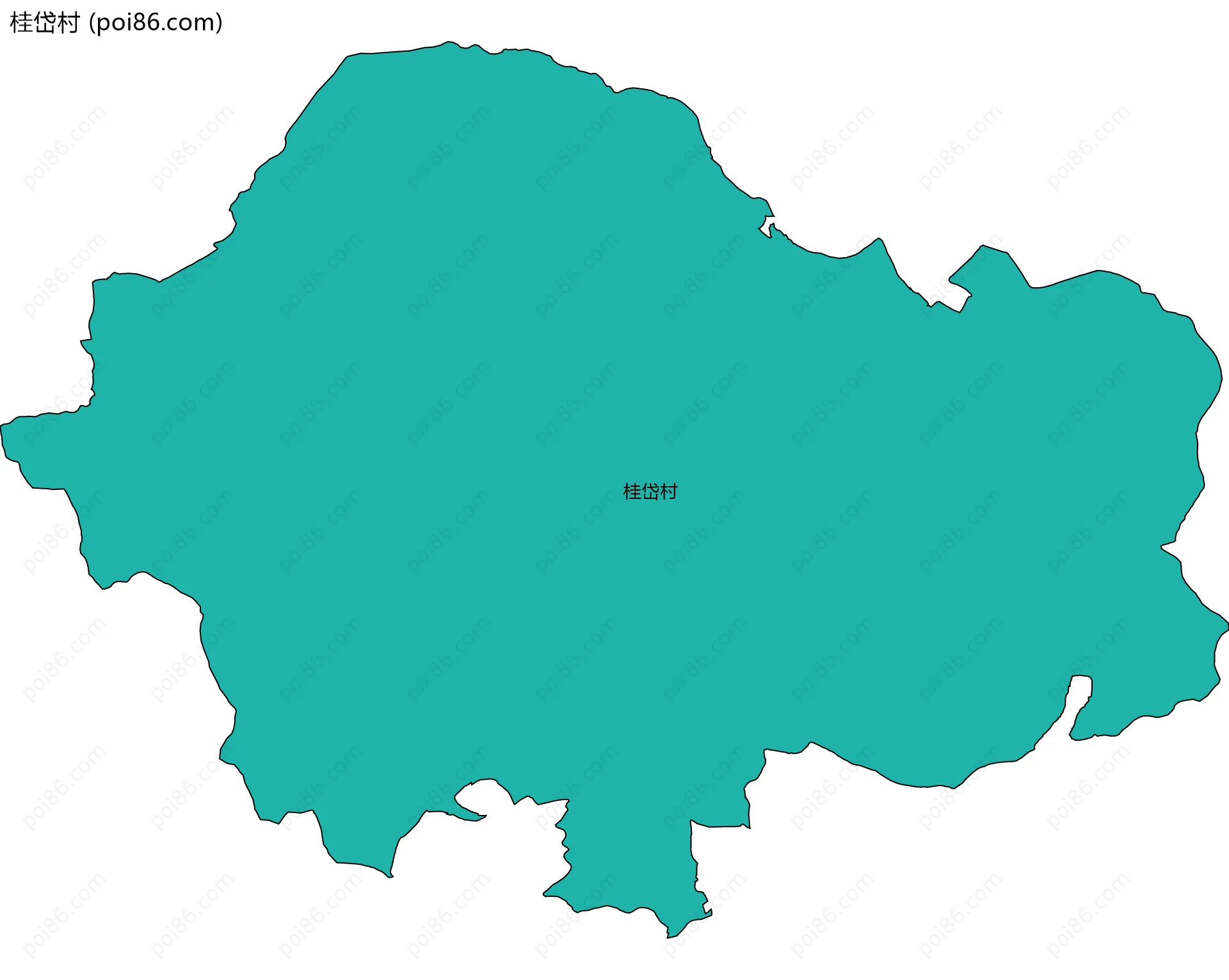 桂岱村边界地图