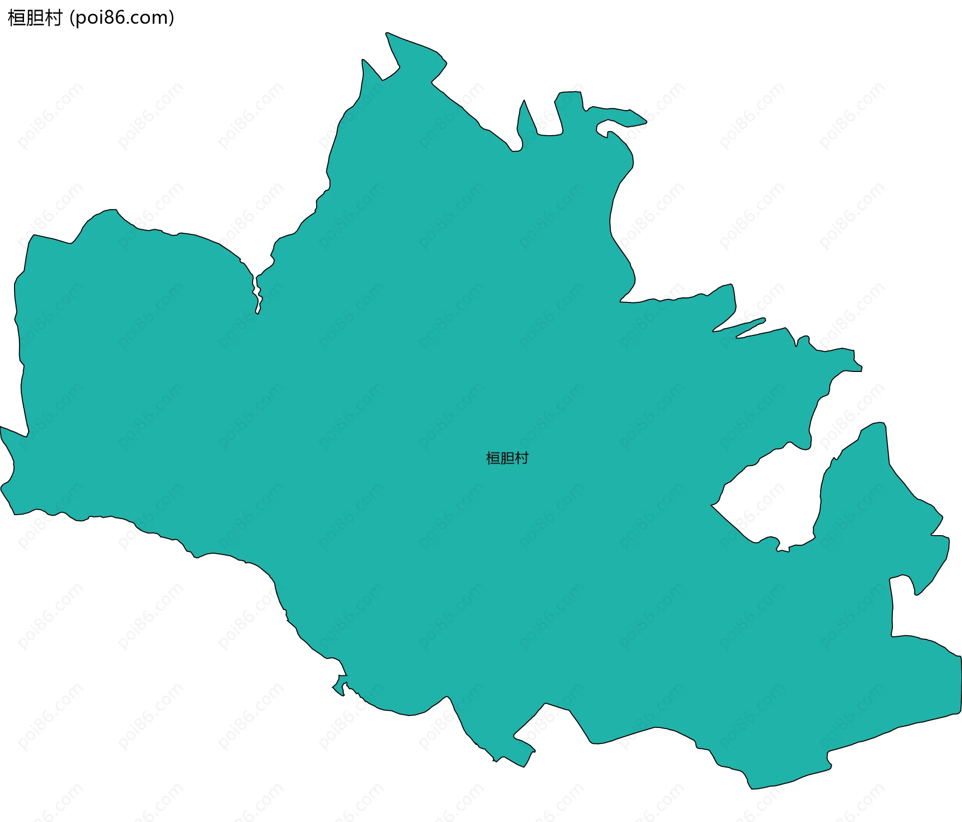 桓胆村边界地图