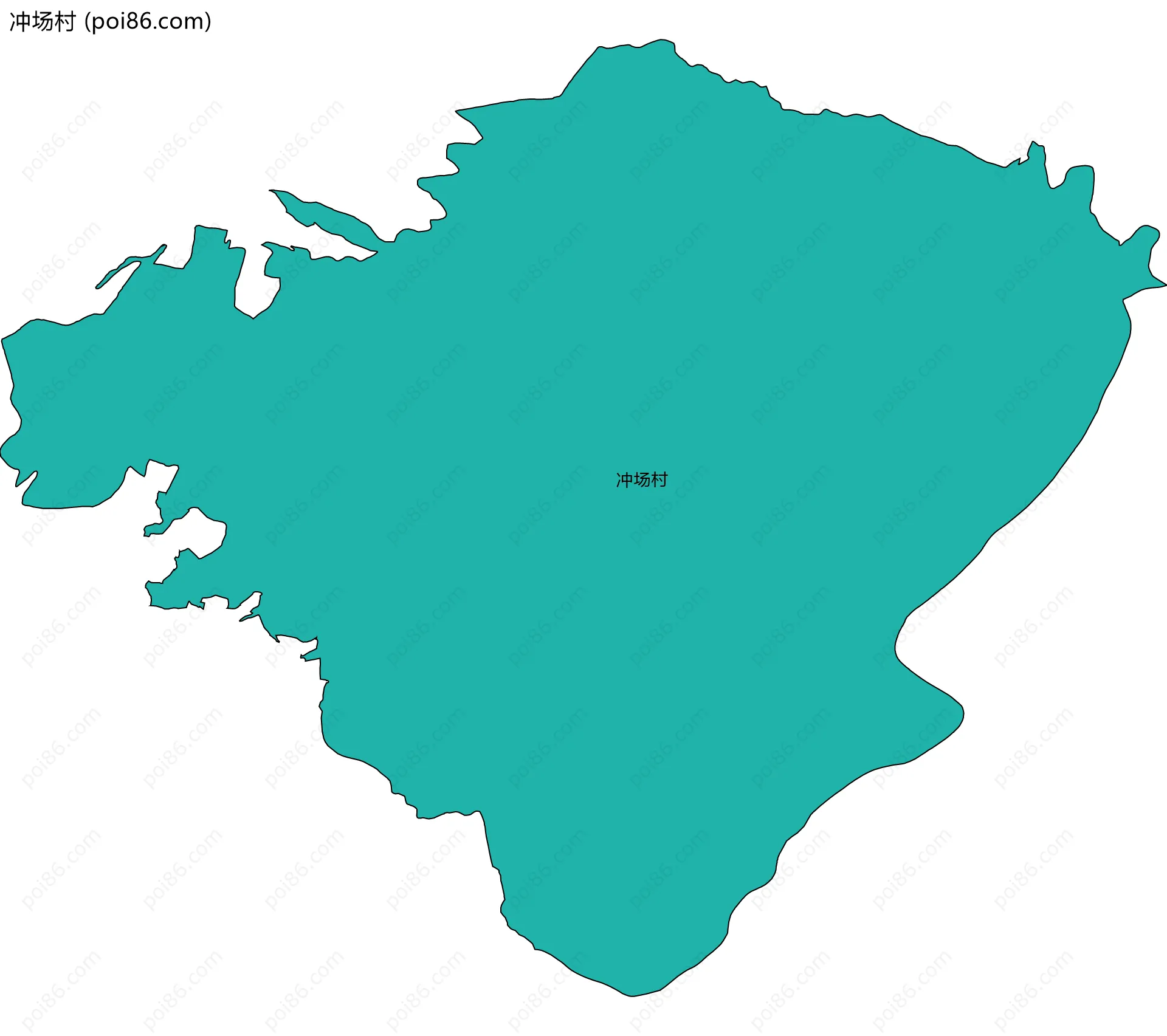 冲场村边界地图