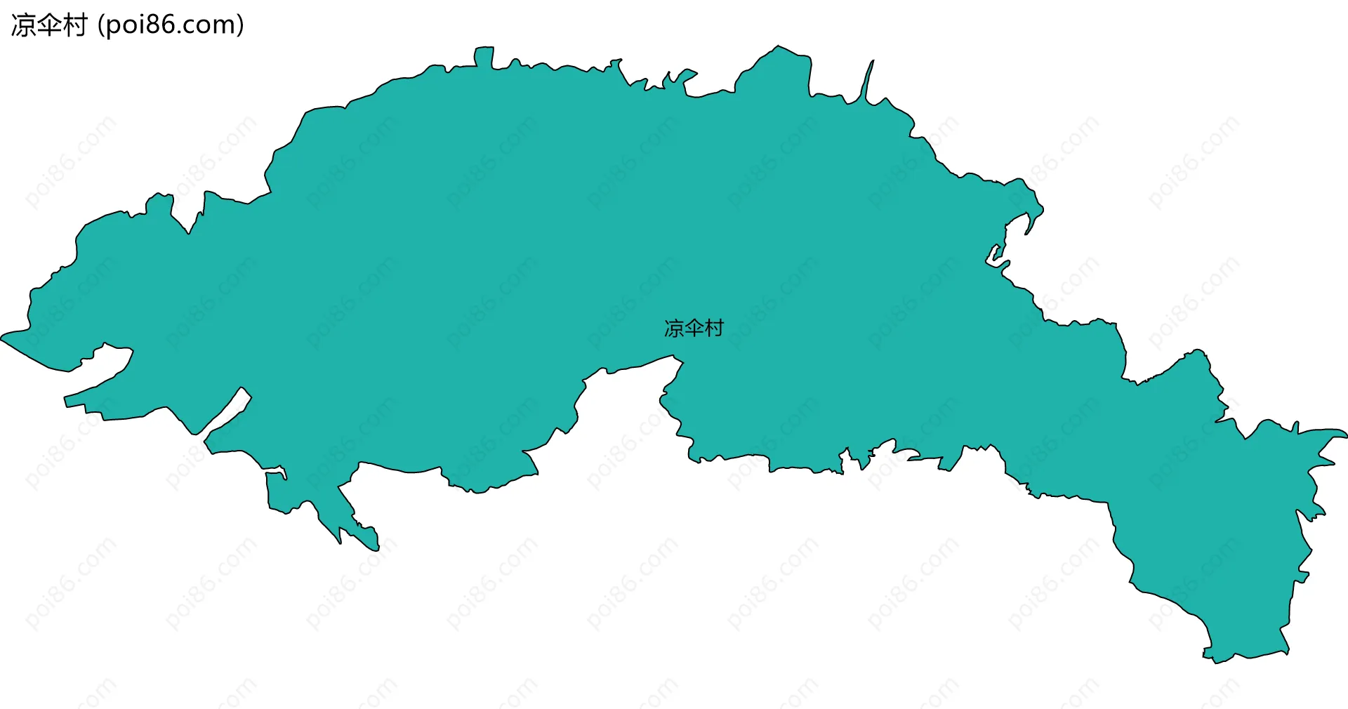 凉伞村边界地图