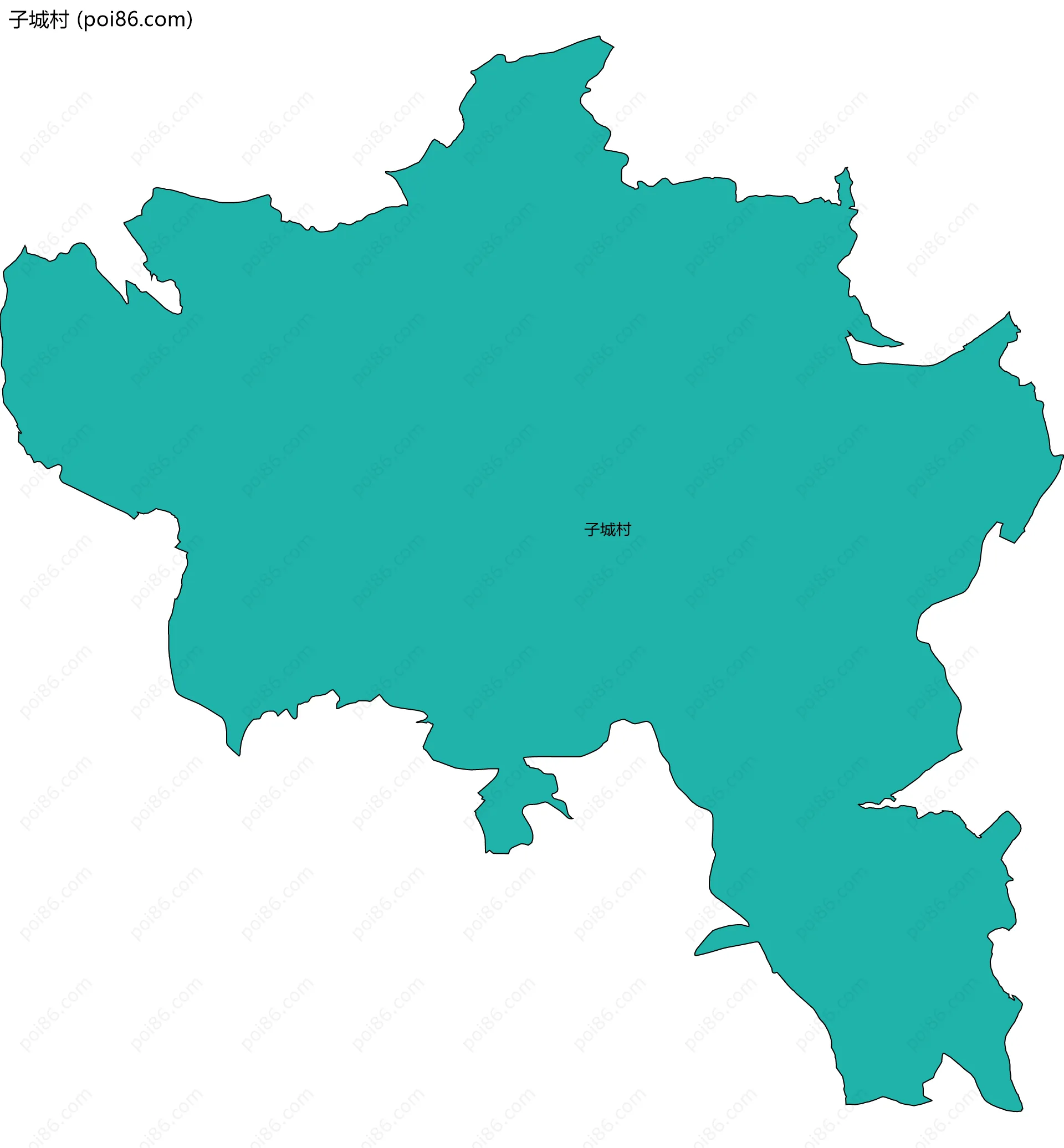 子城村边界地图