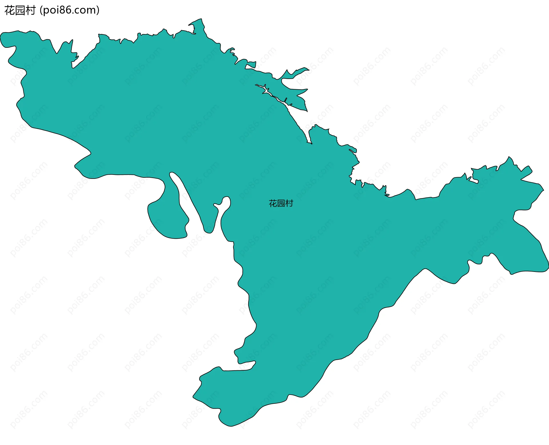 花园村边界地图