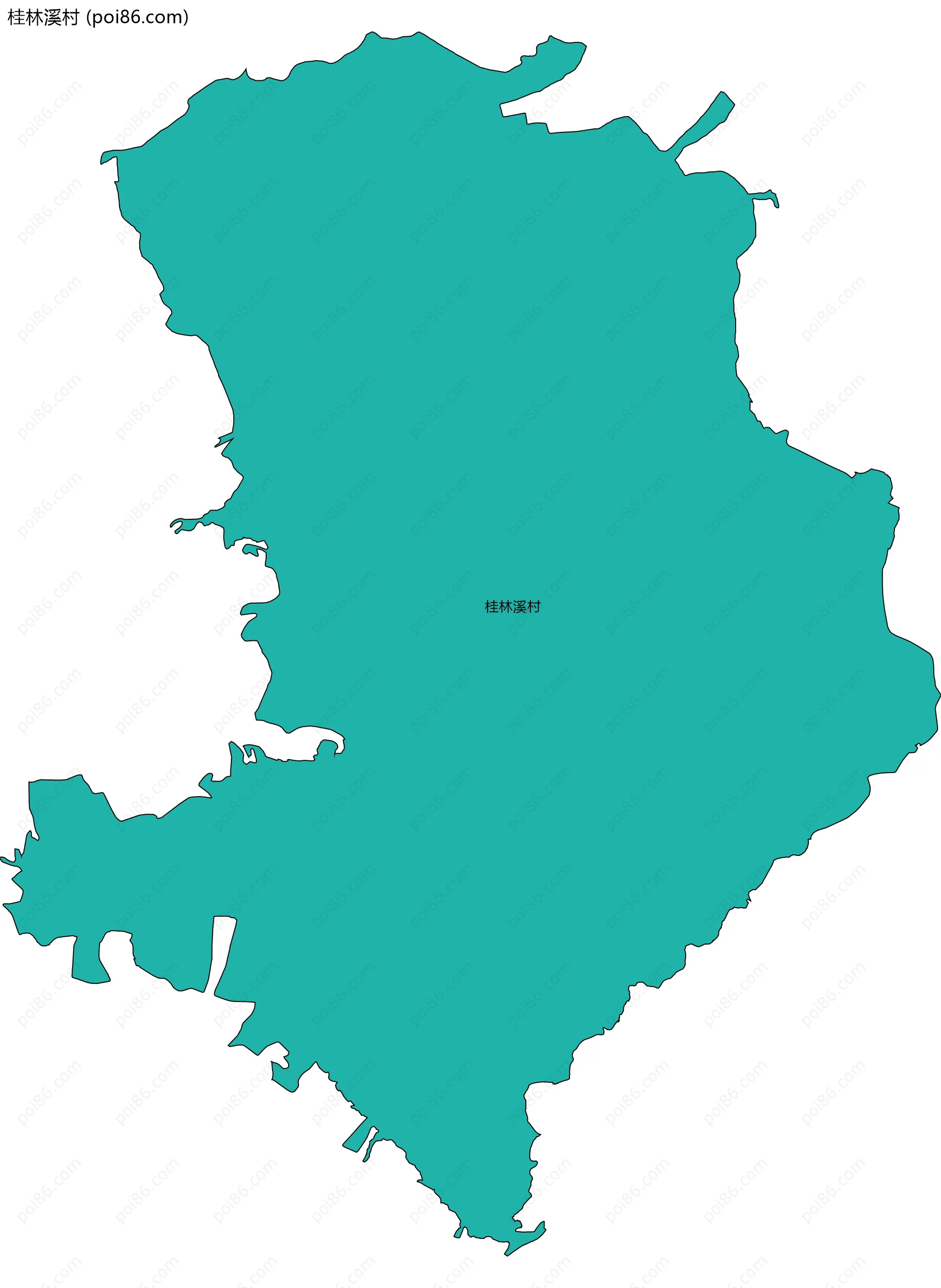 桂林溪村边界地图