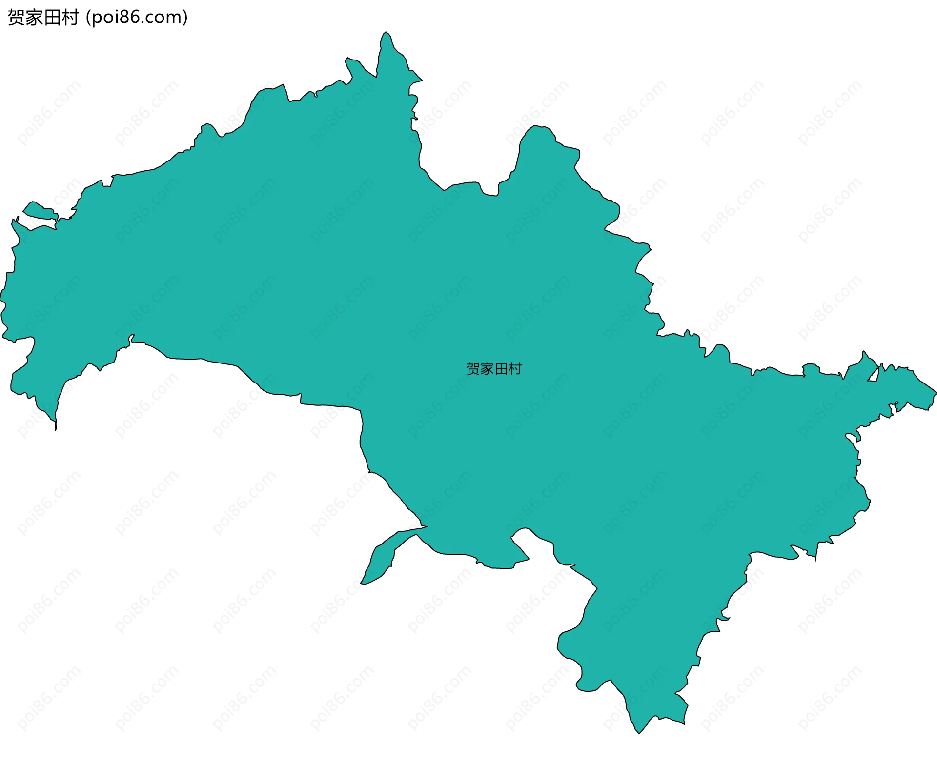 贺家田村边界地图