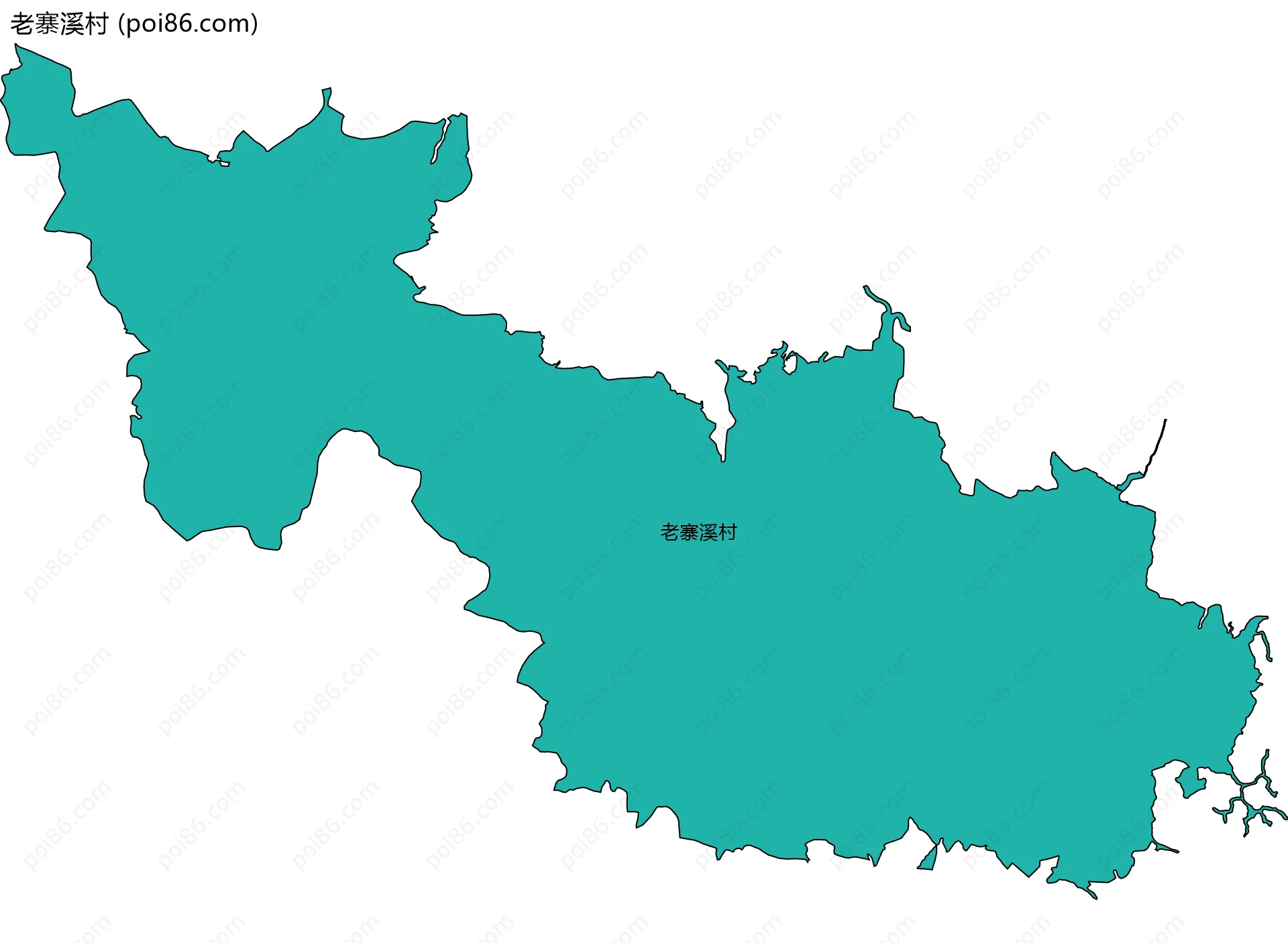 老寨溪村边界地图