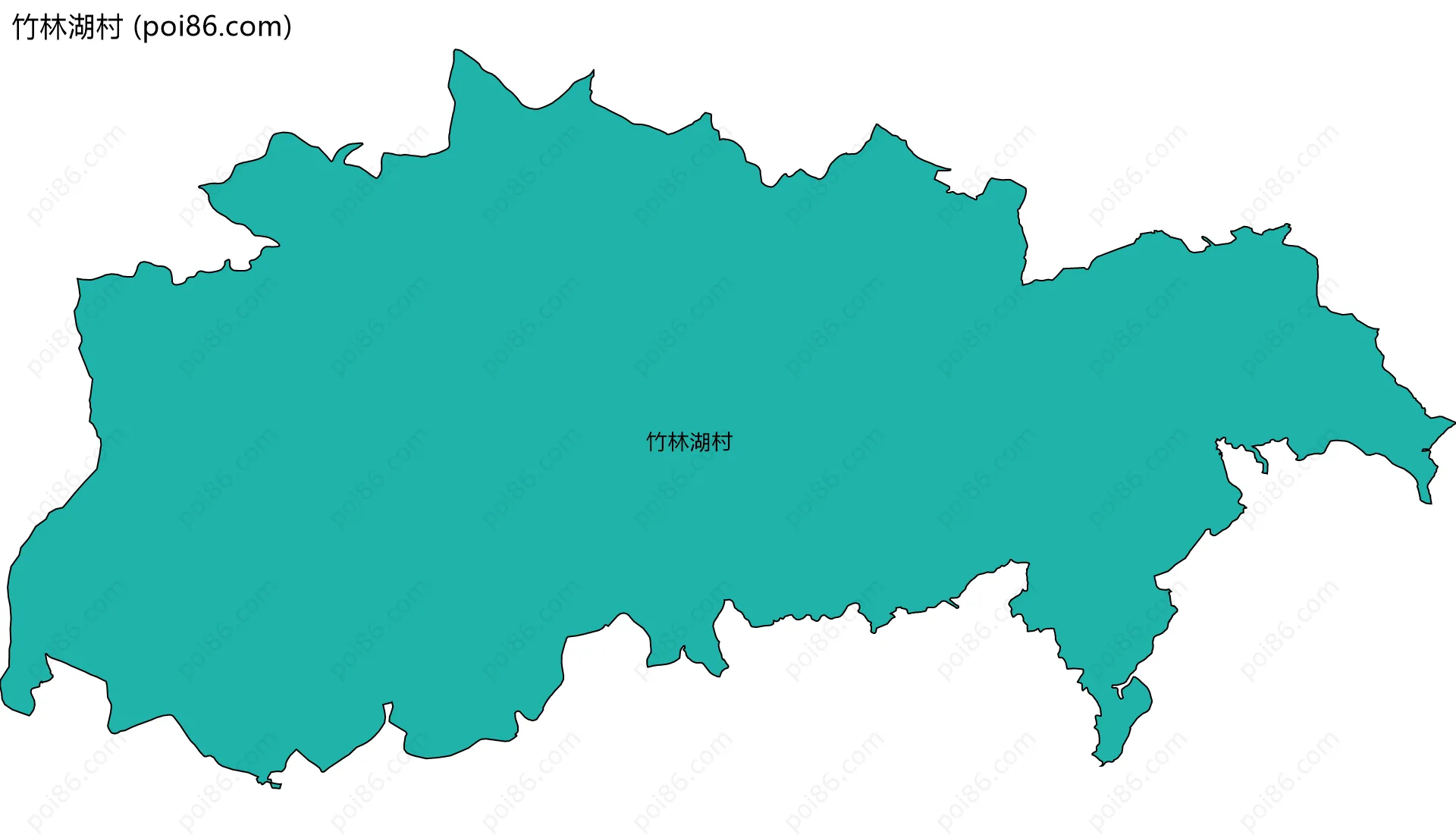 竹林湖村边界地图