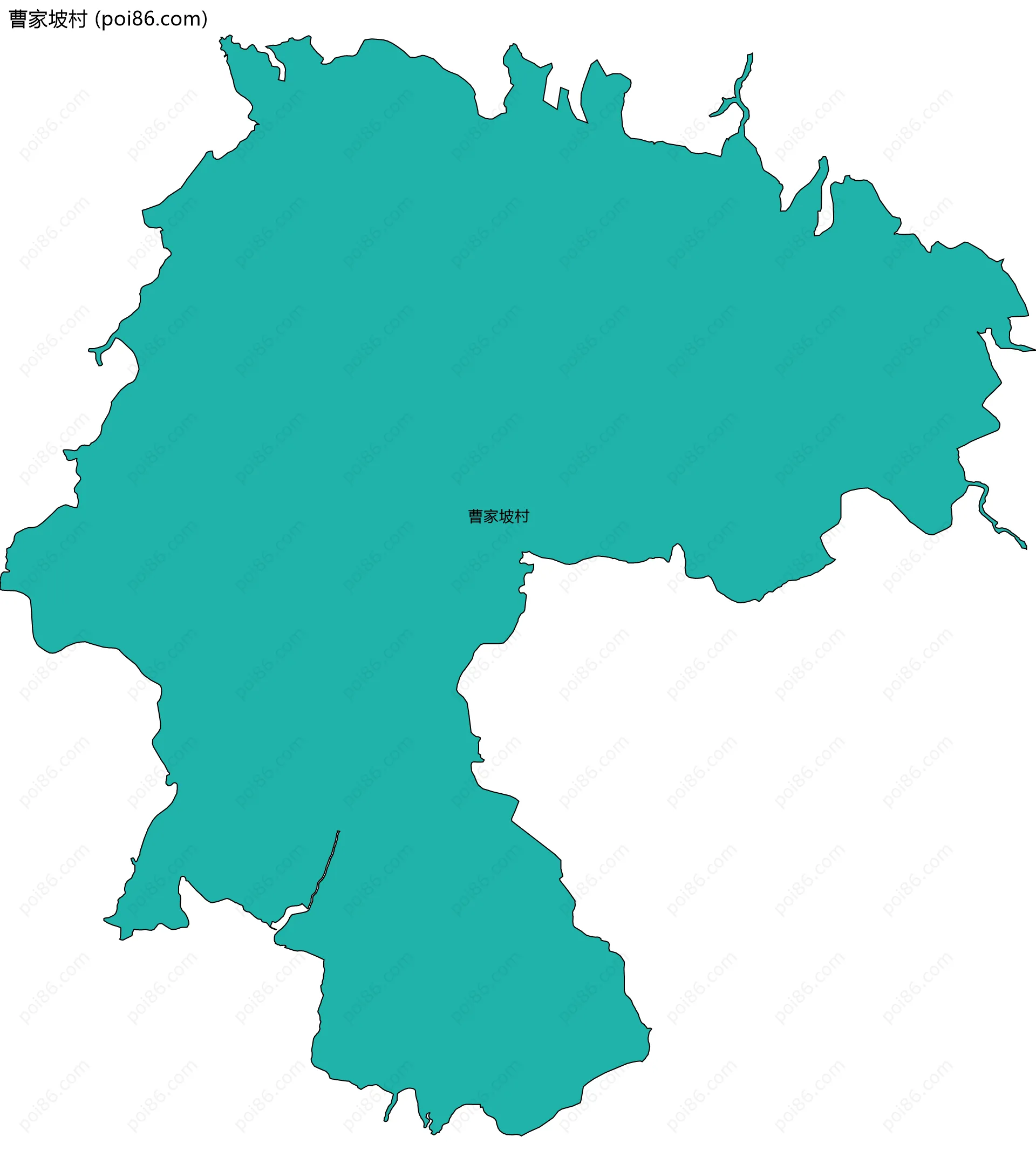 曹家坡村边界地图