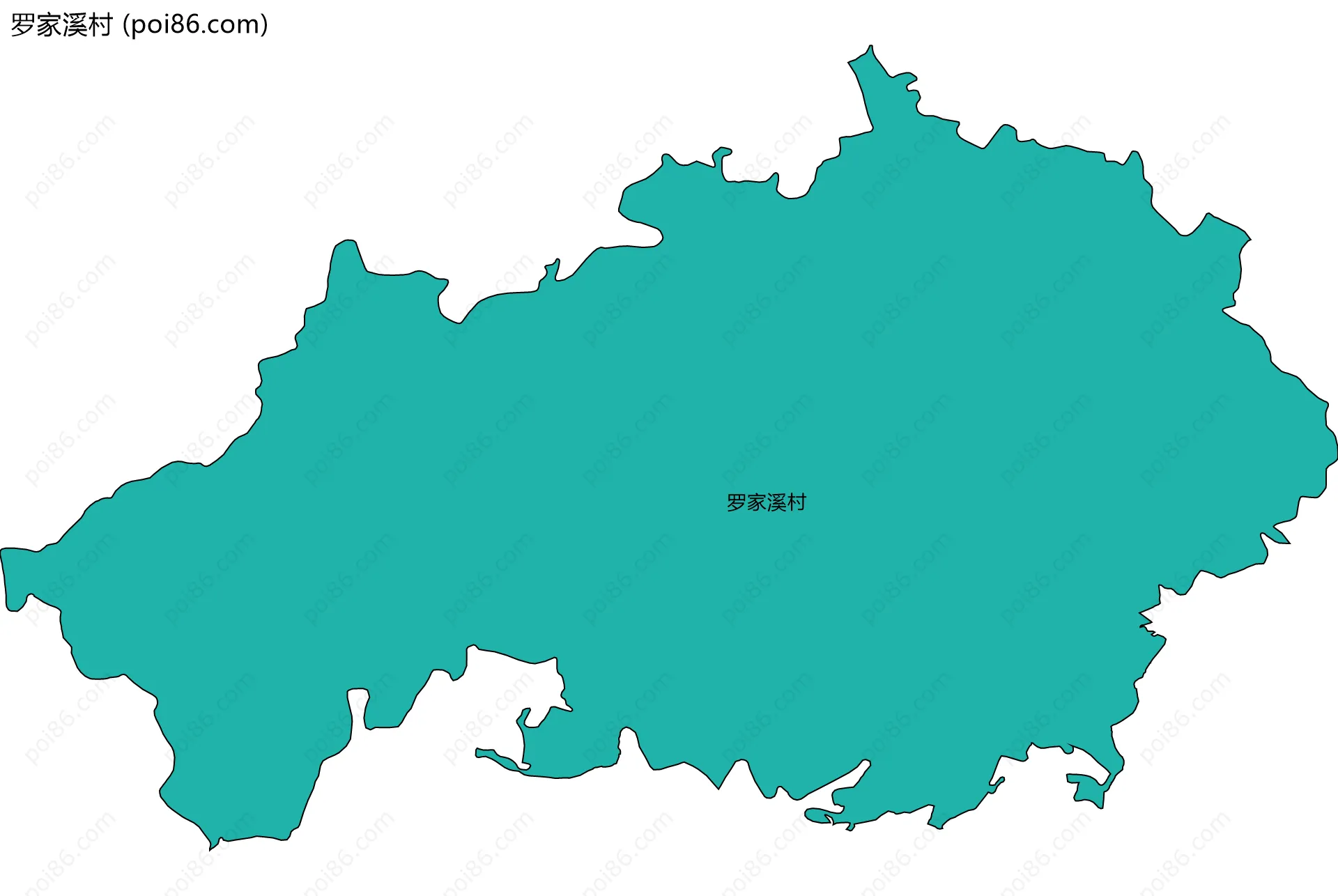 罗家溪村边界地图