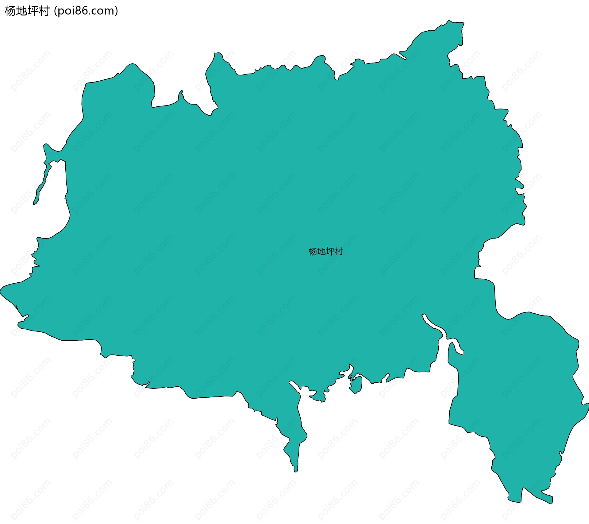 杨地坪村边界地图