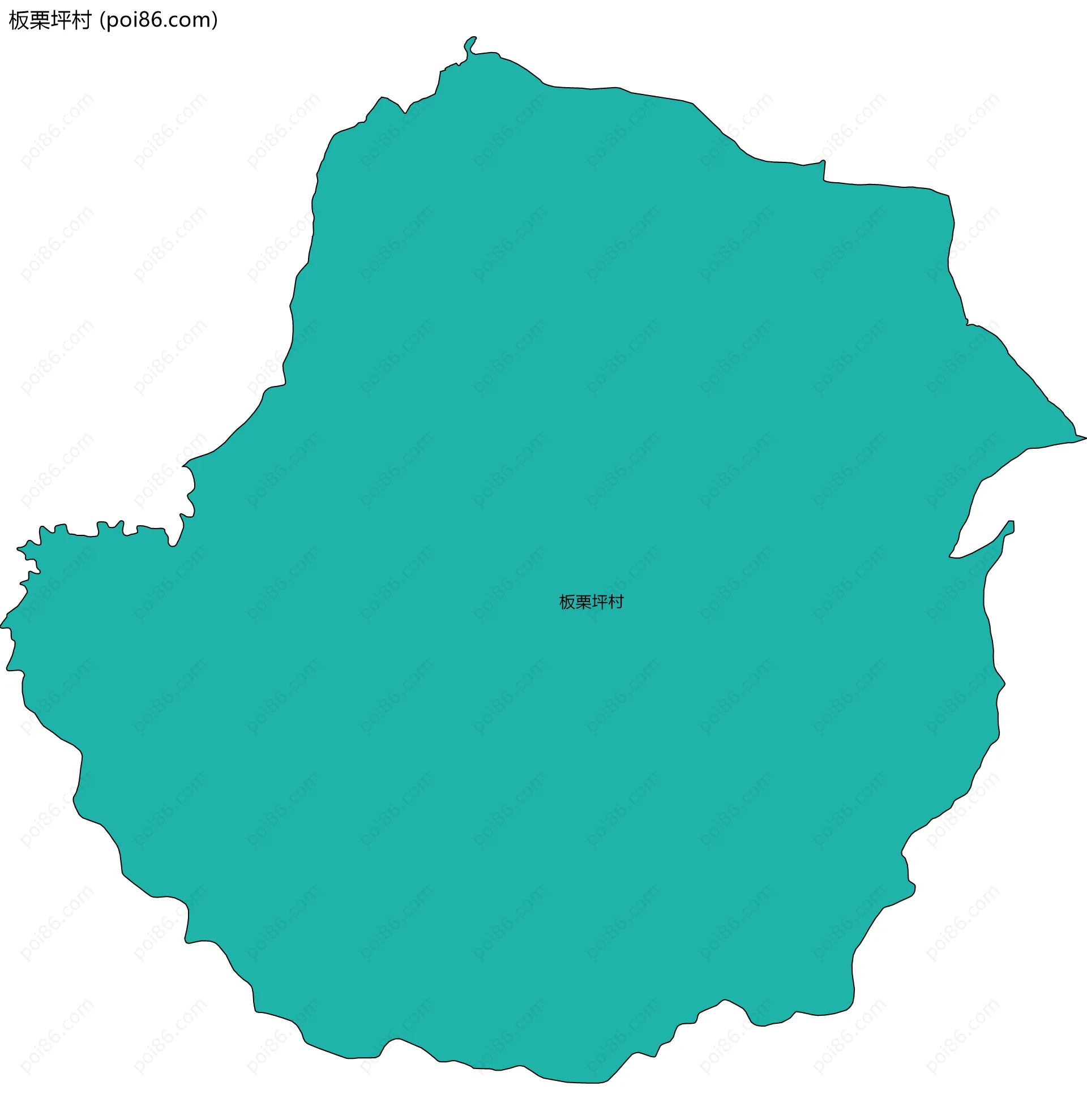 板栗坪村边界地图