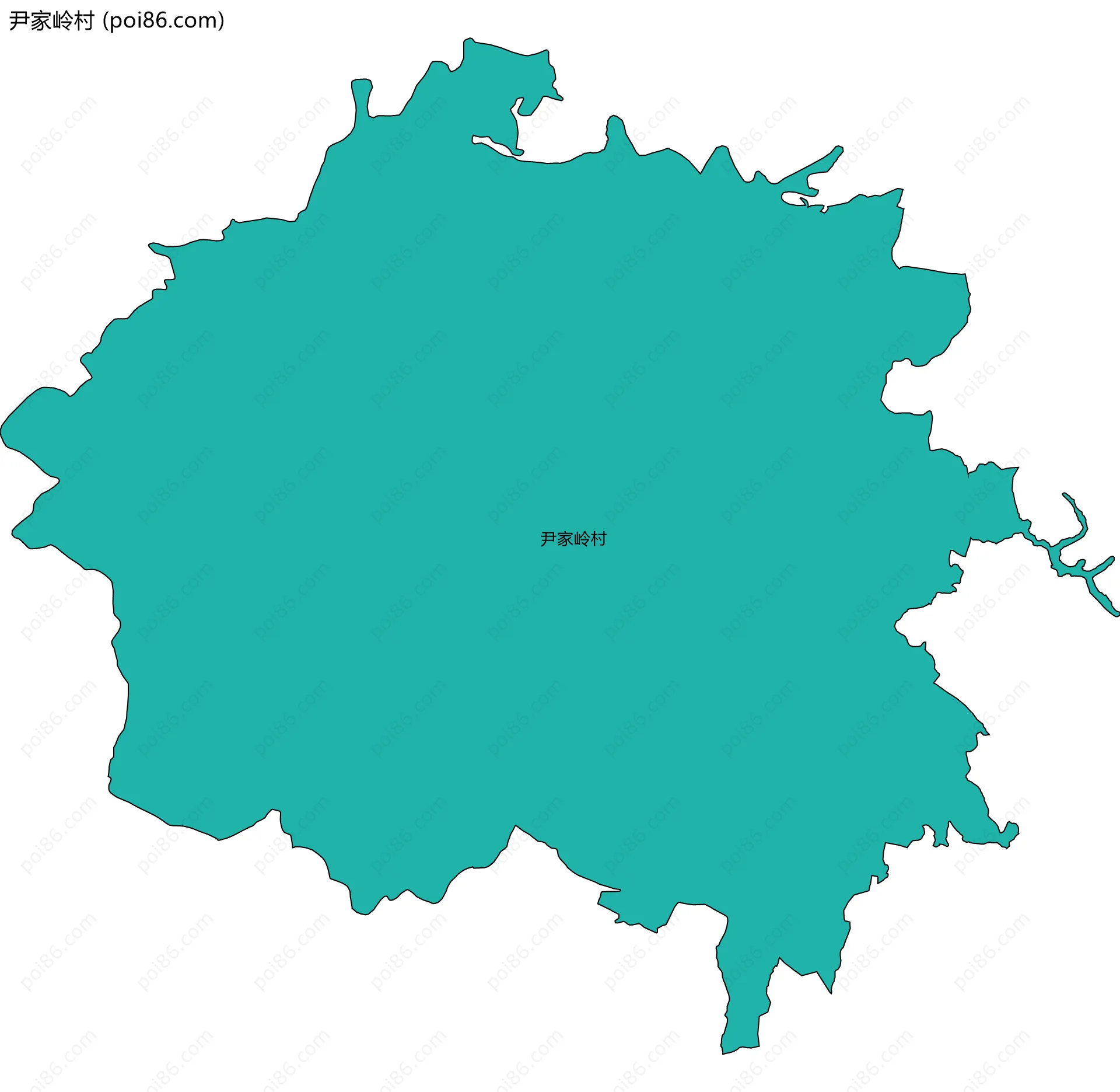 尹家岭村边界地图