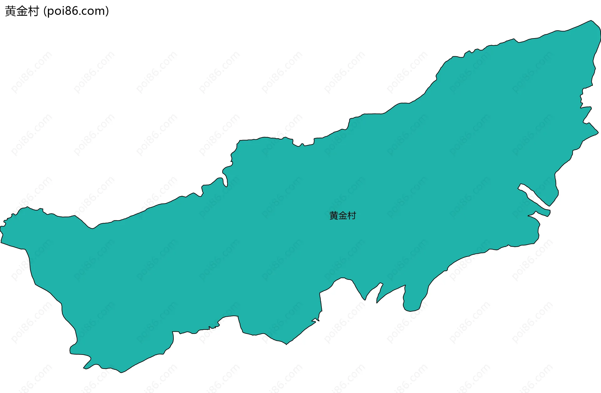 黄金村边界地图