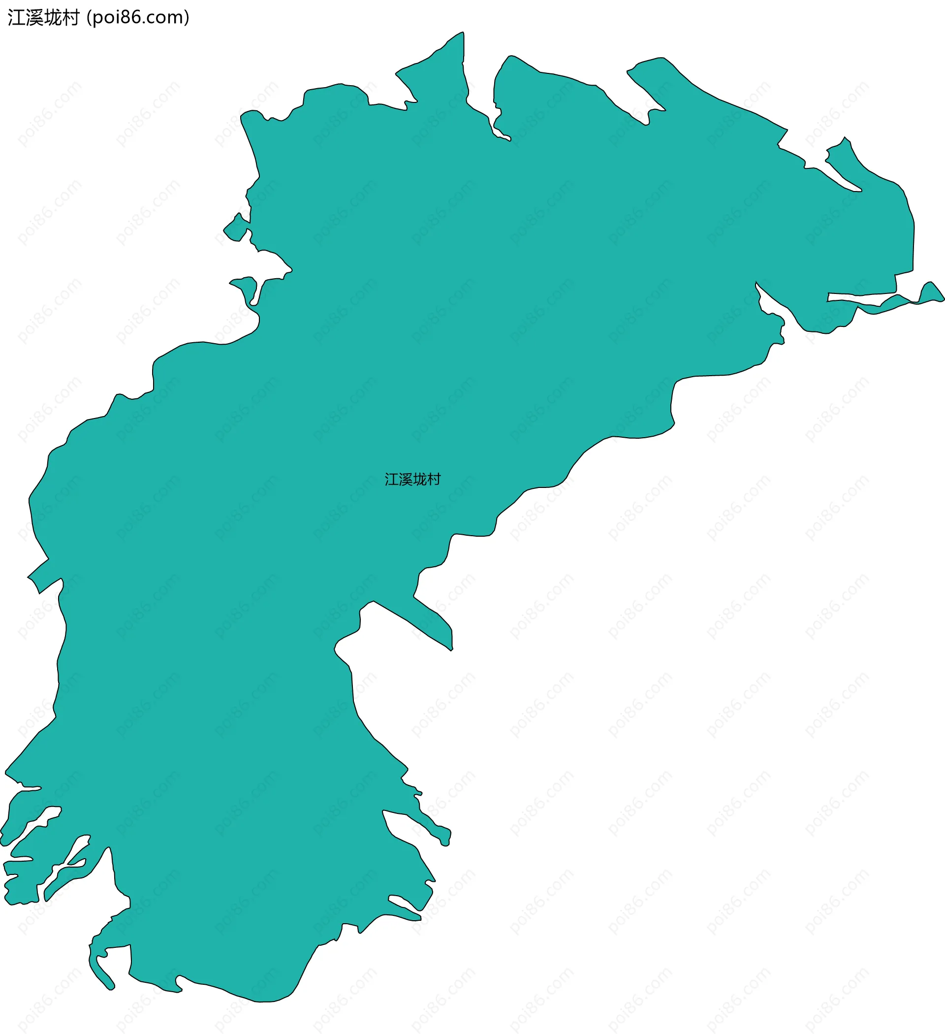 江溪垅村边界地图