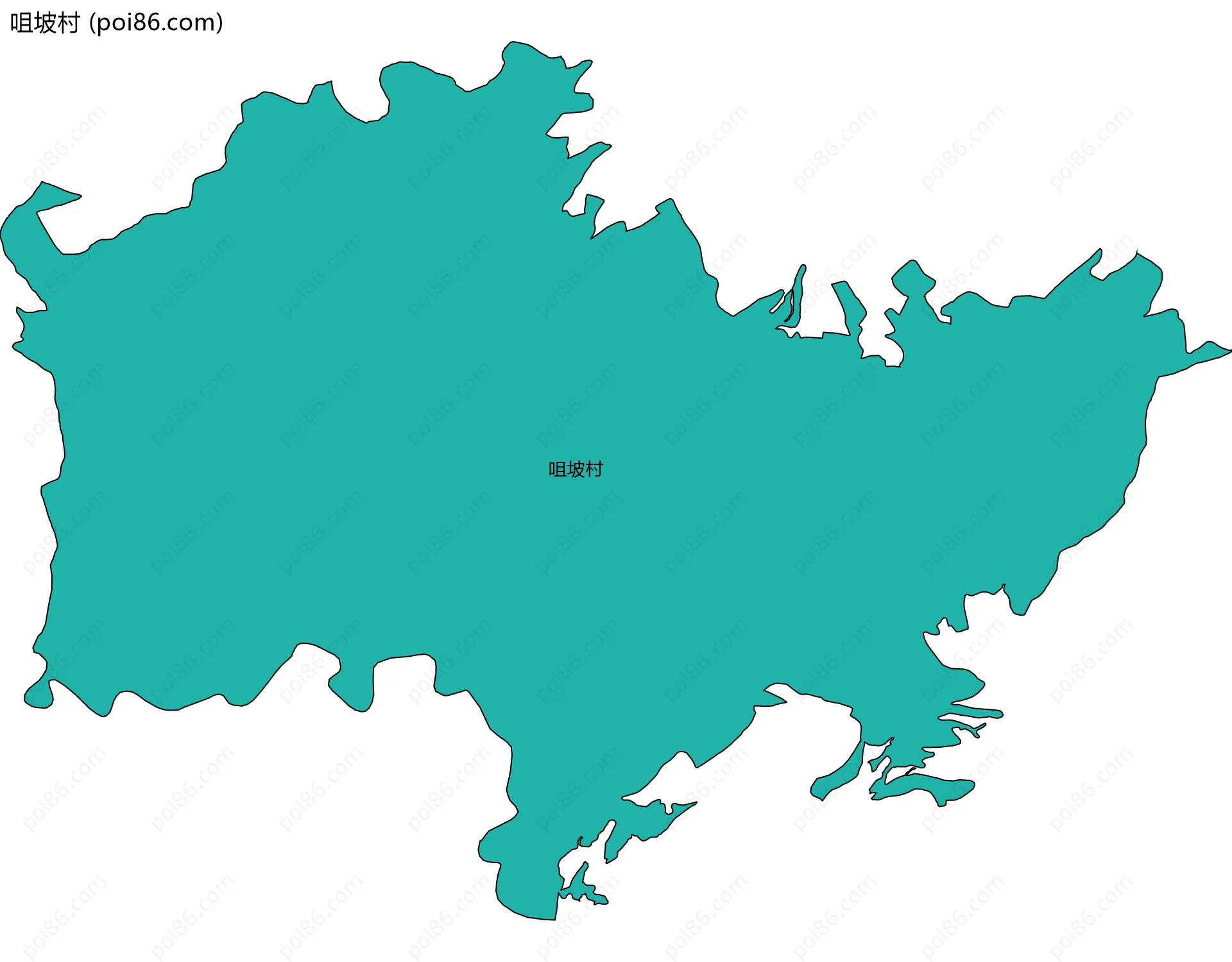 咀坡村边界地图