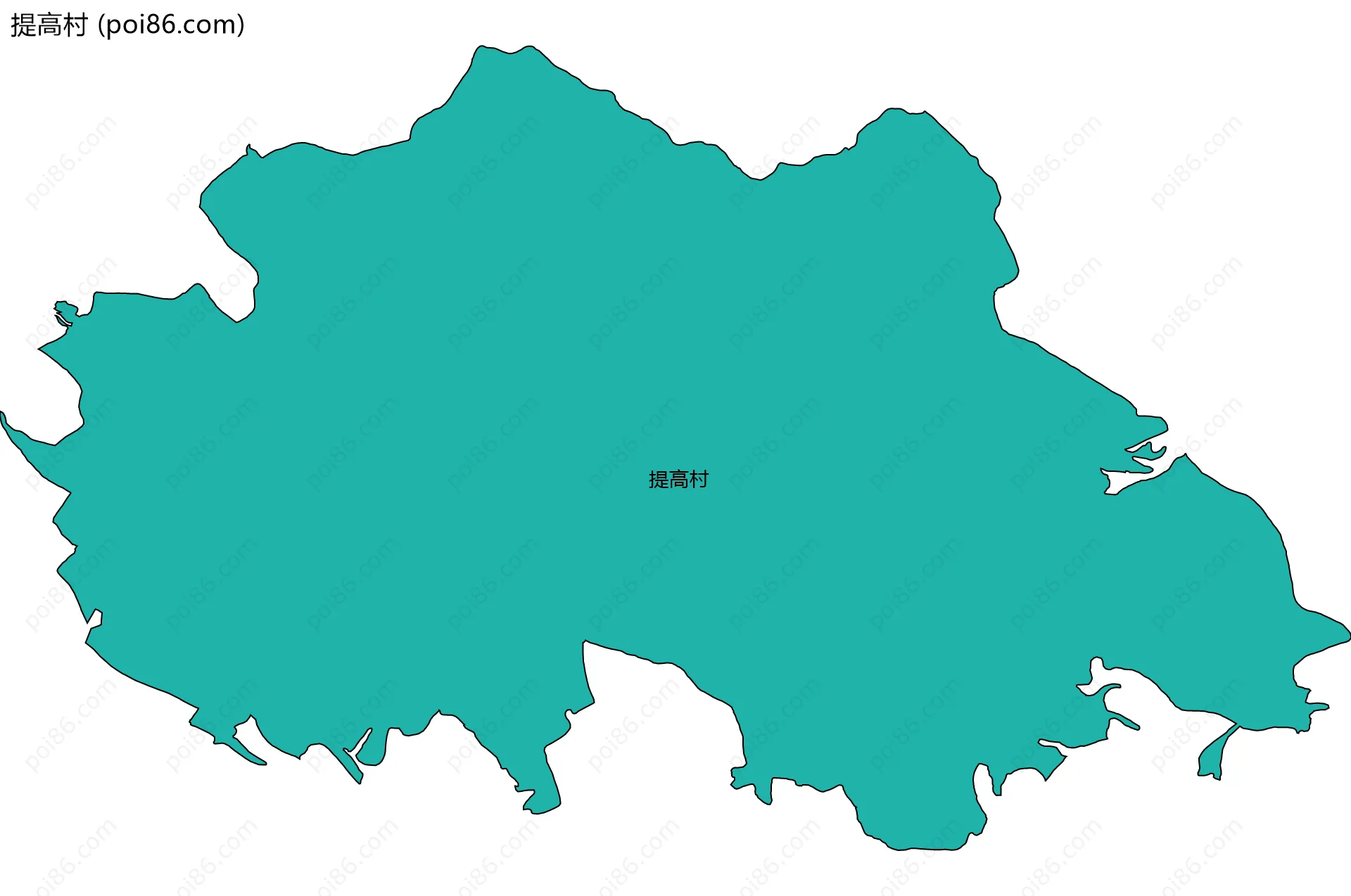 提高村边界地图