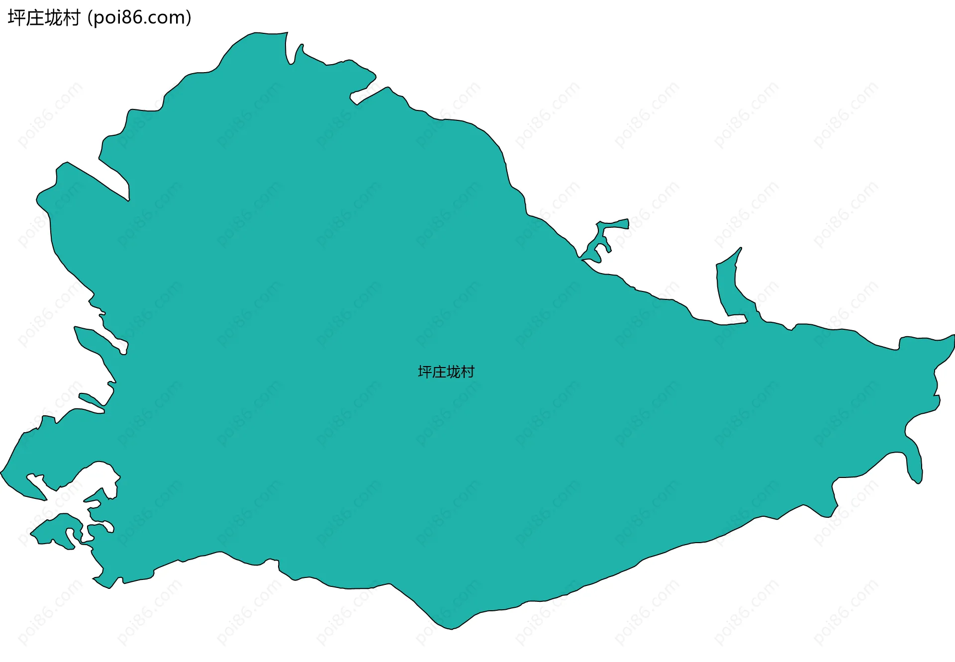 坪庄垅村边界地图