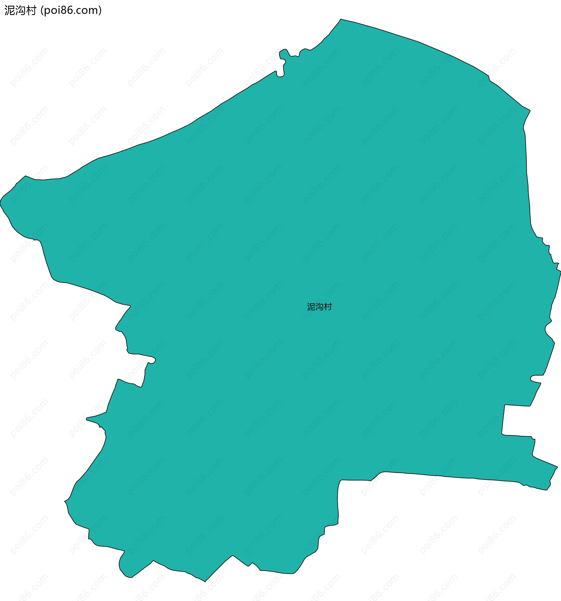 泥沟村边界地图