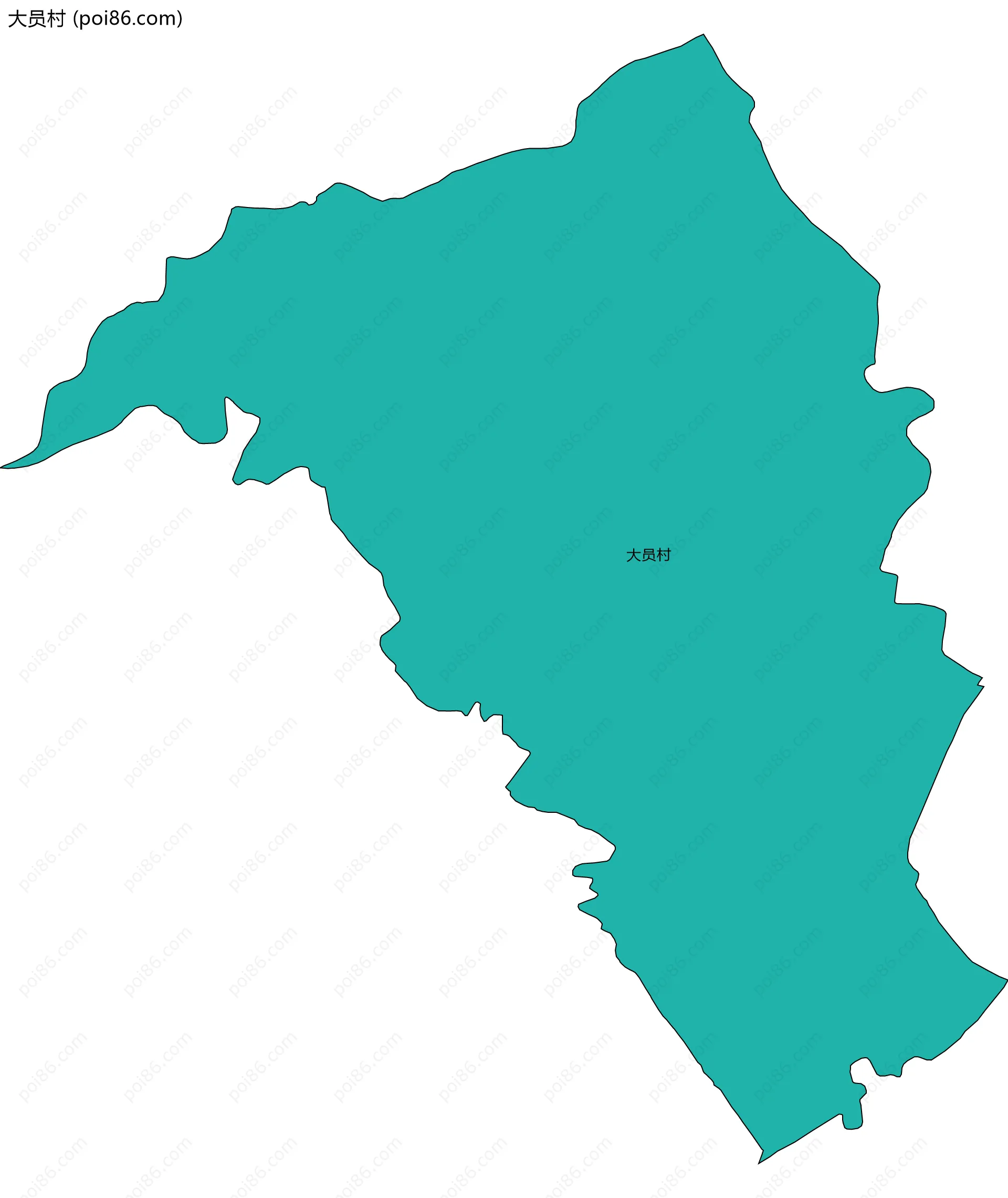 大员村边界地图