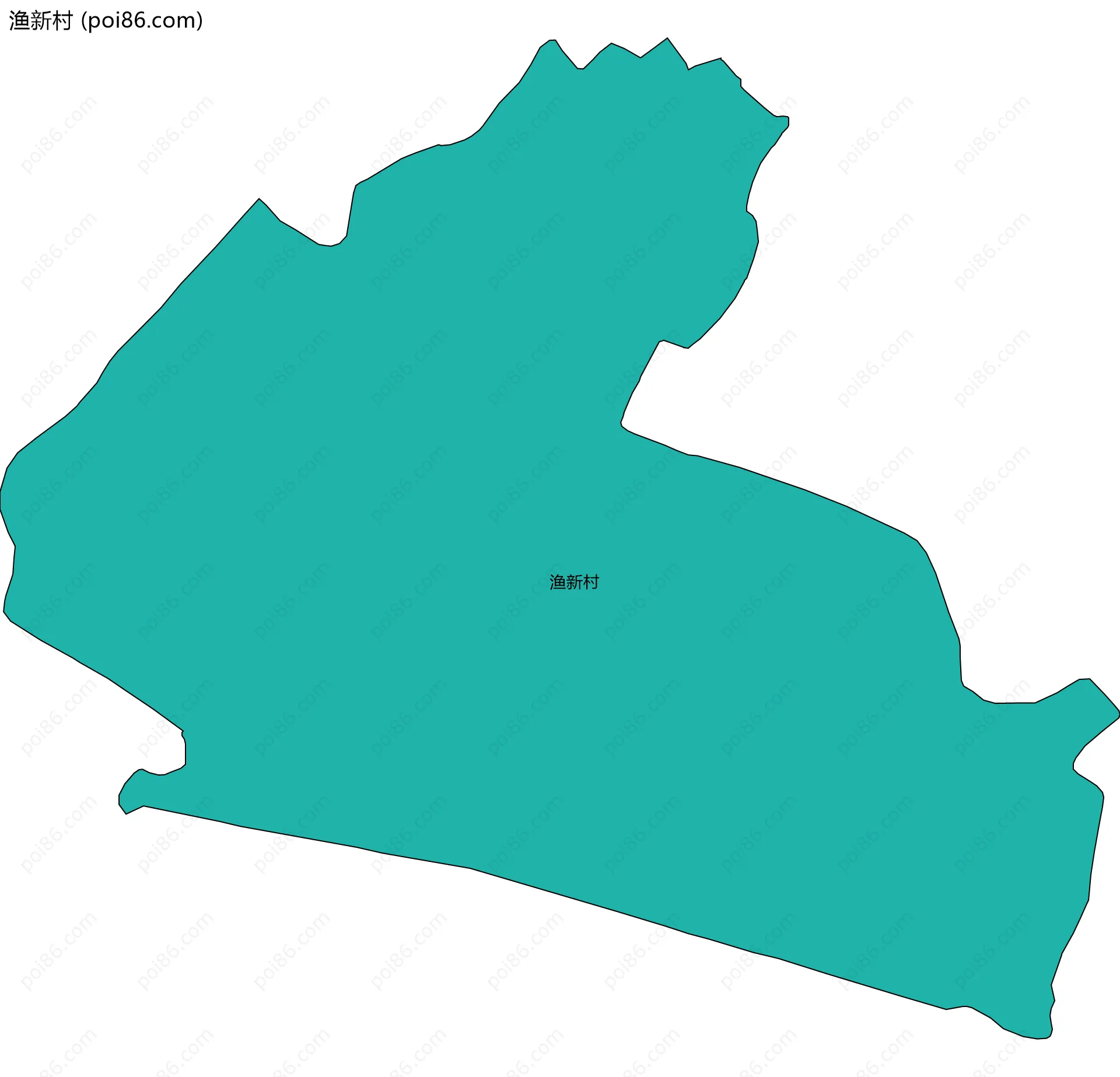 渔新村边界地图