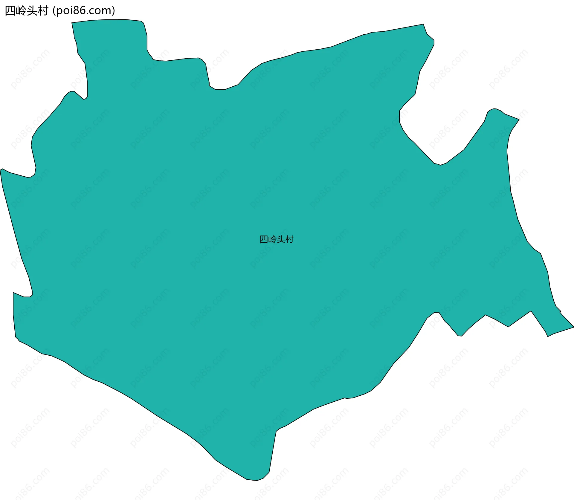 四岭头村边界地图