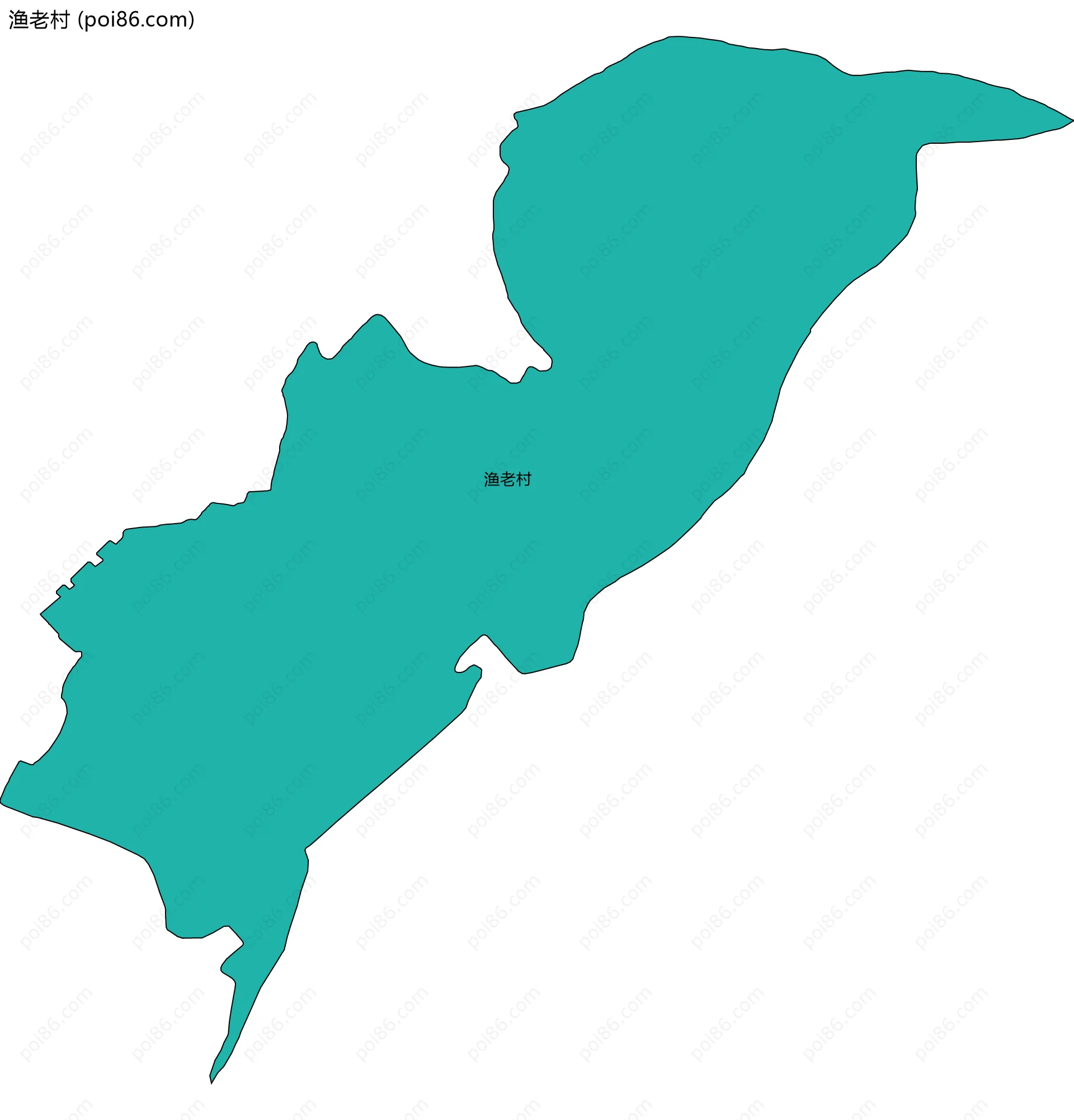 渔老村边界地图