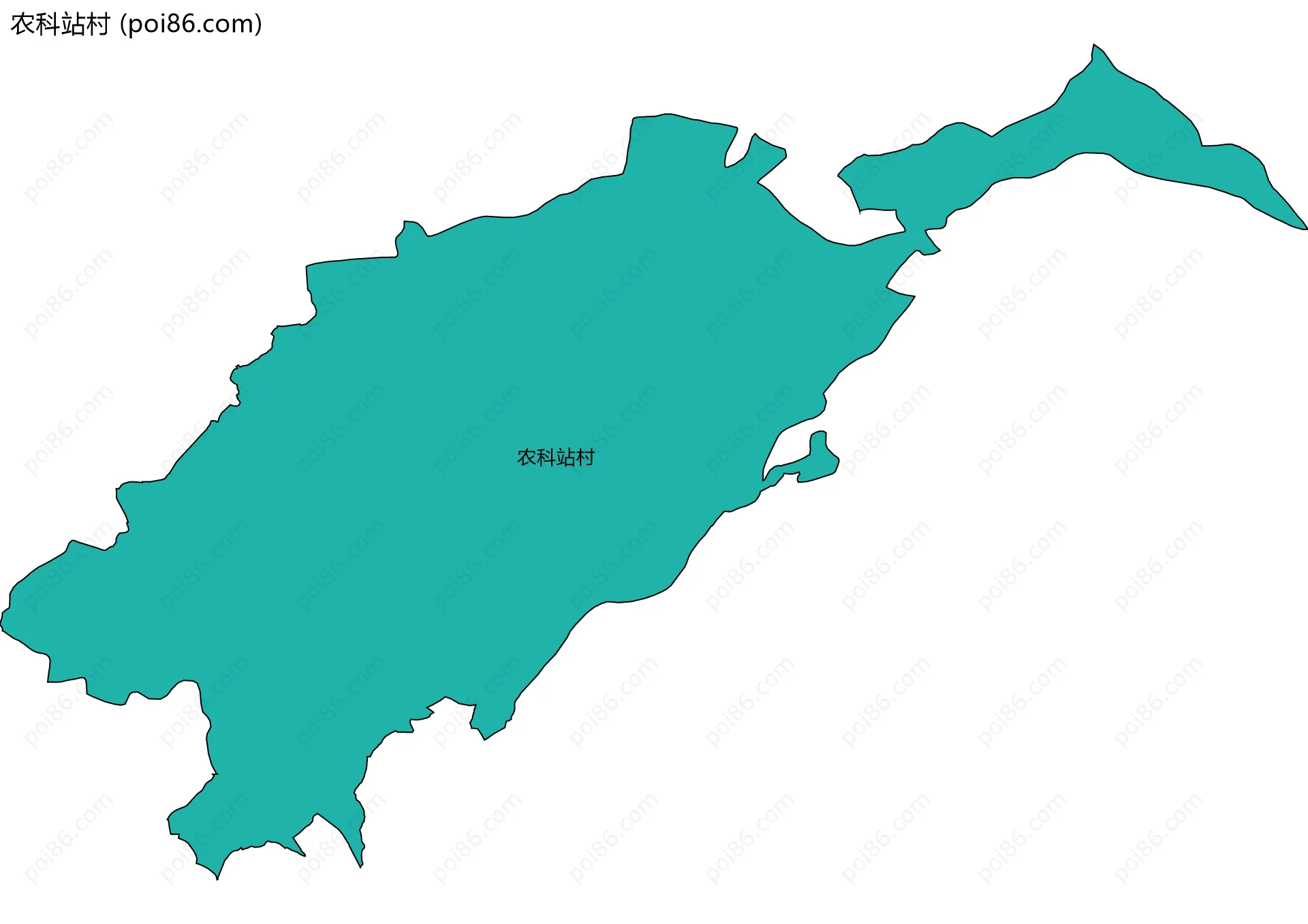 农科站村边界地图