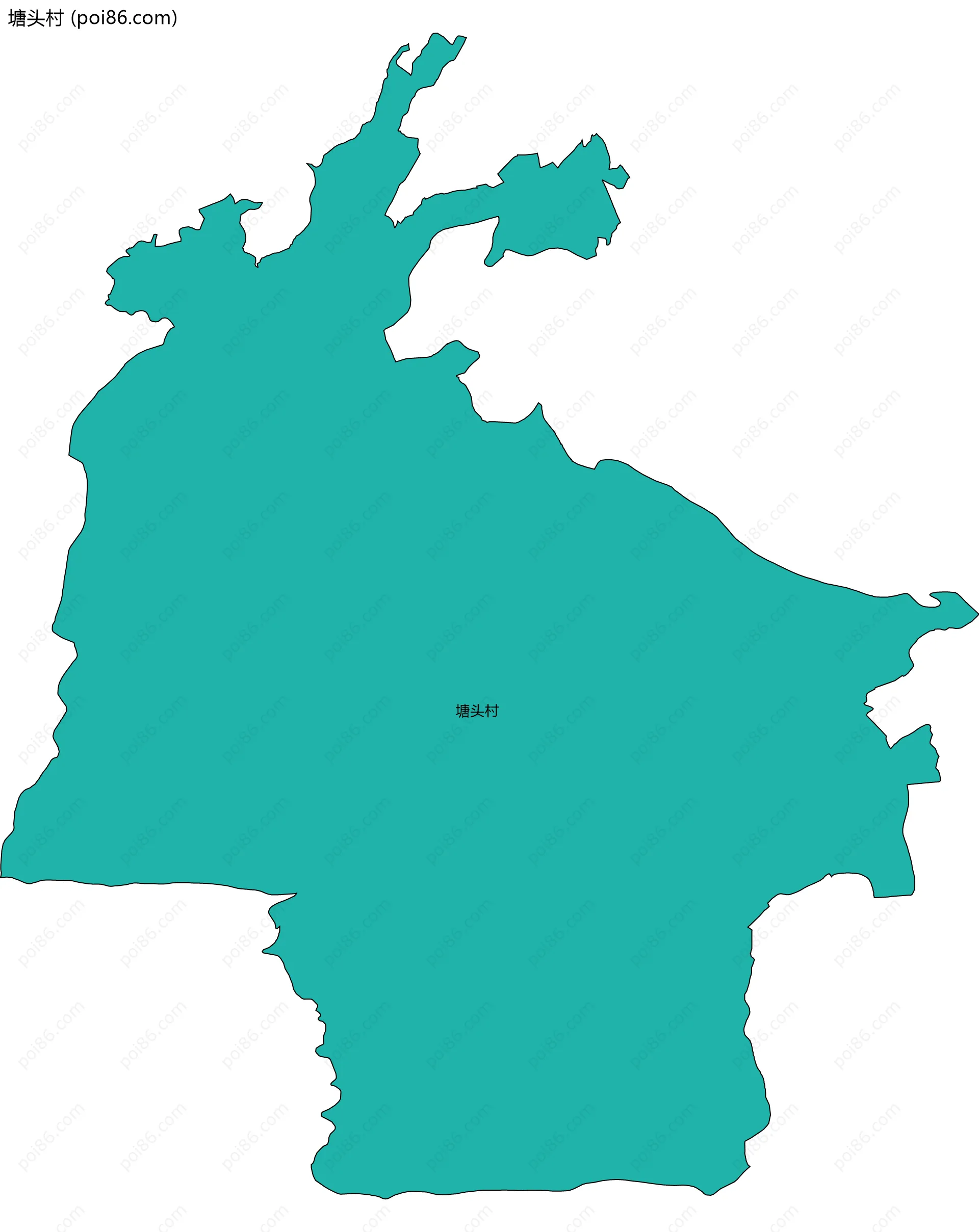 塘头村边界地图