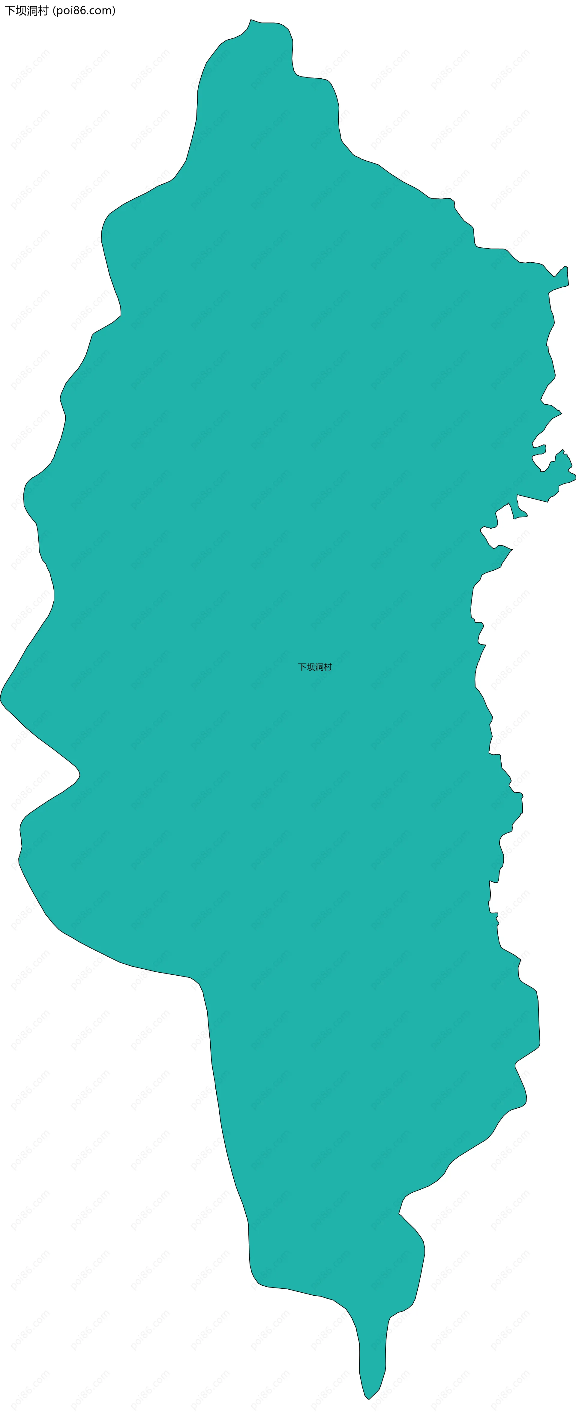 下坝洞村边界地图