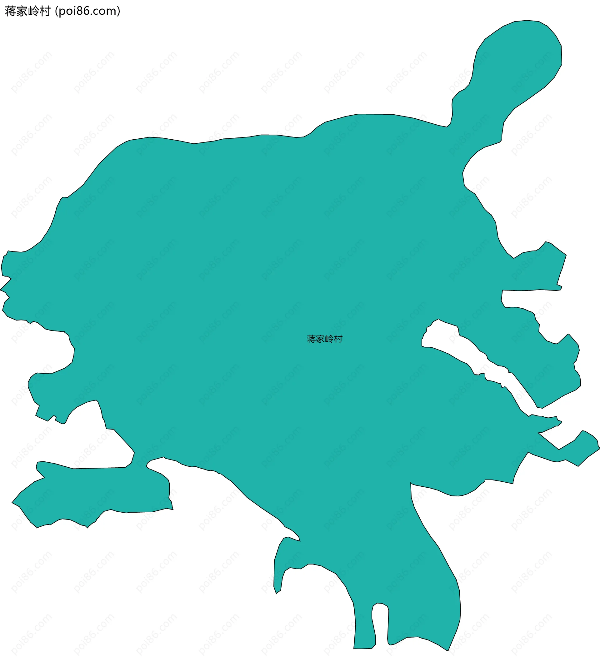 蒋家岭村边界地图