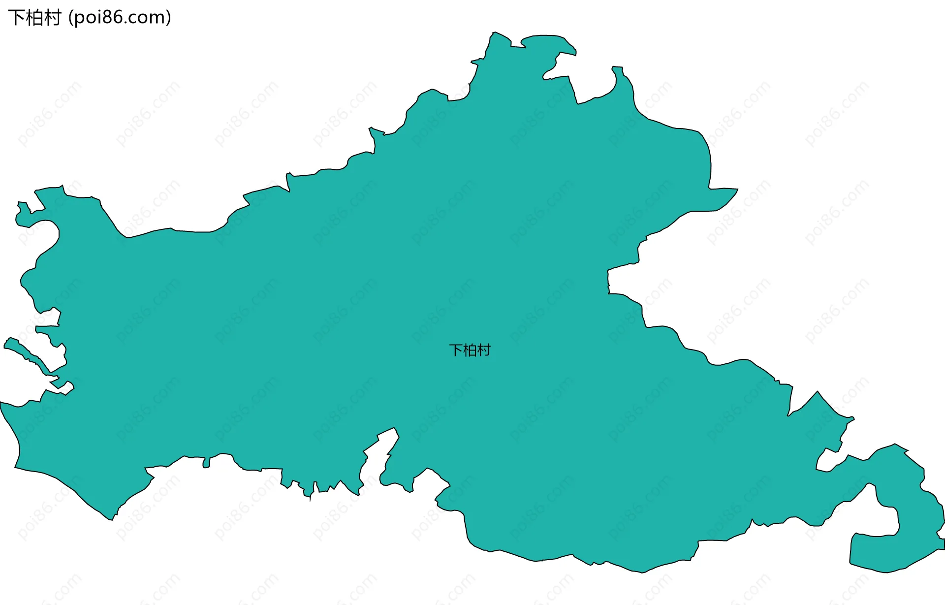 下柏村边界地图