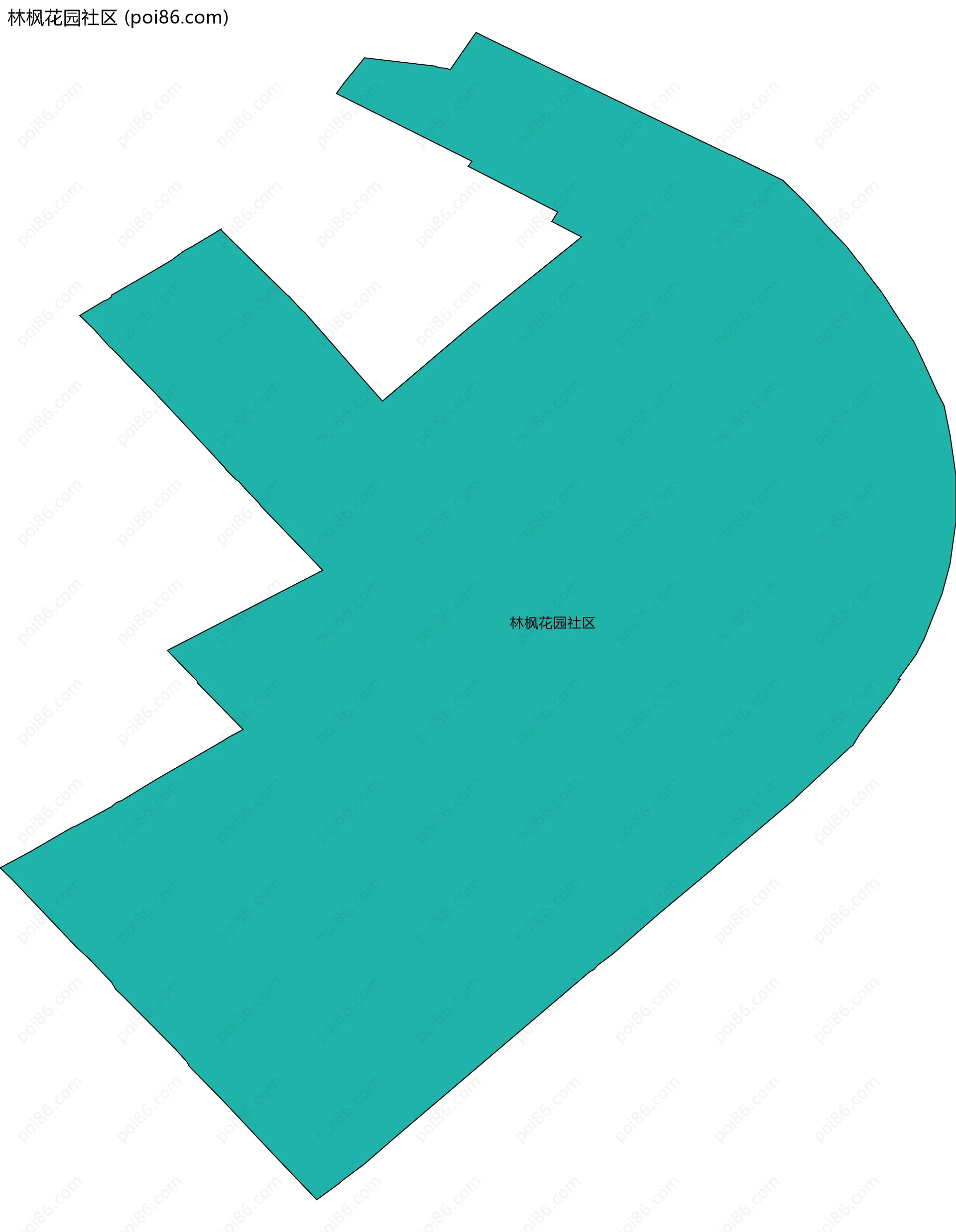 林枫花园社区边界地图