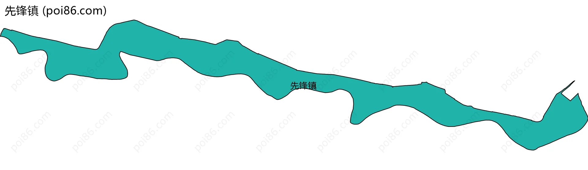 先锋镇边界地图