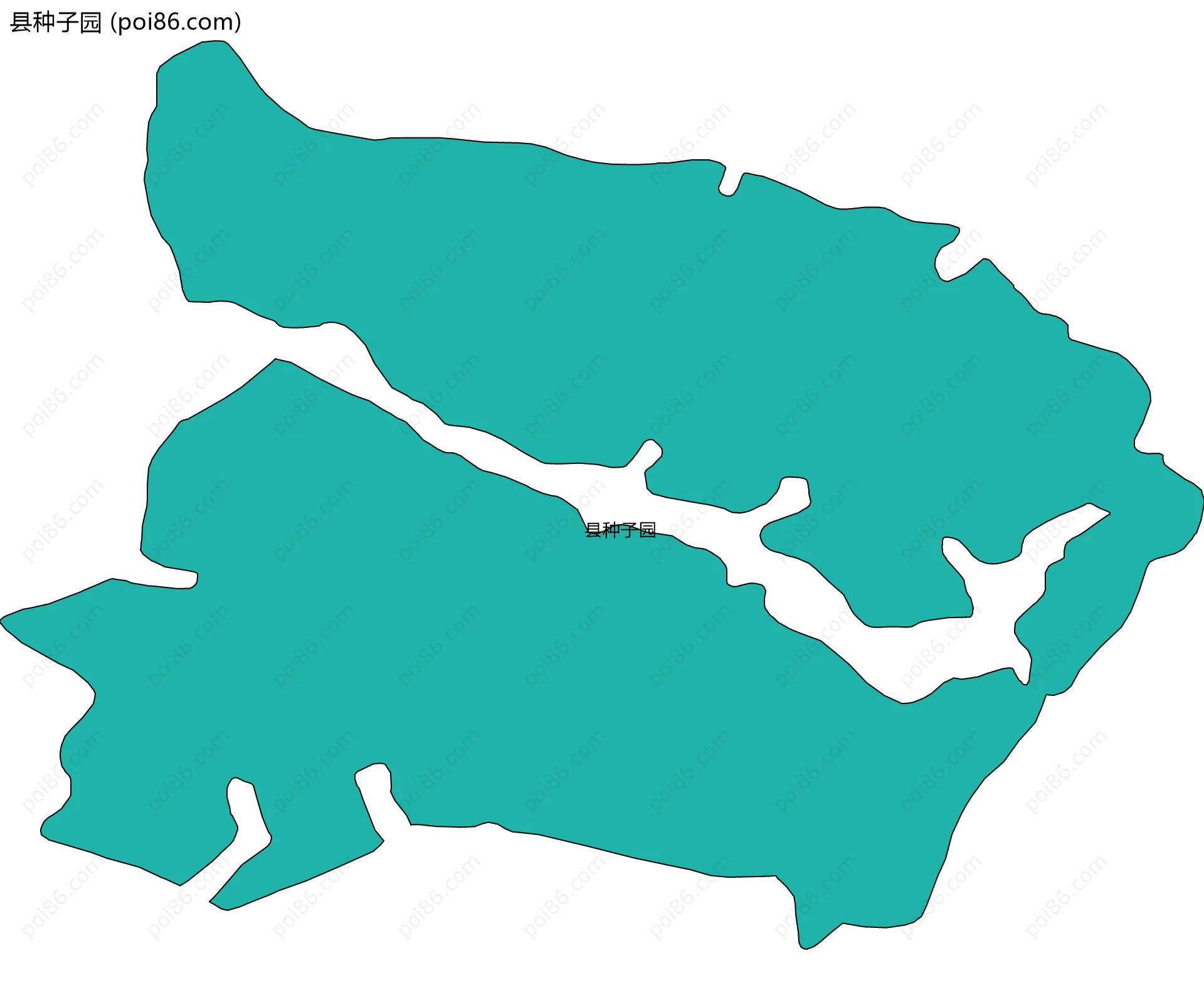 县种子园边界地图(五级行政区划)
