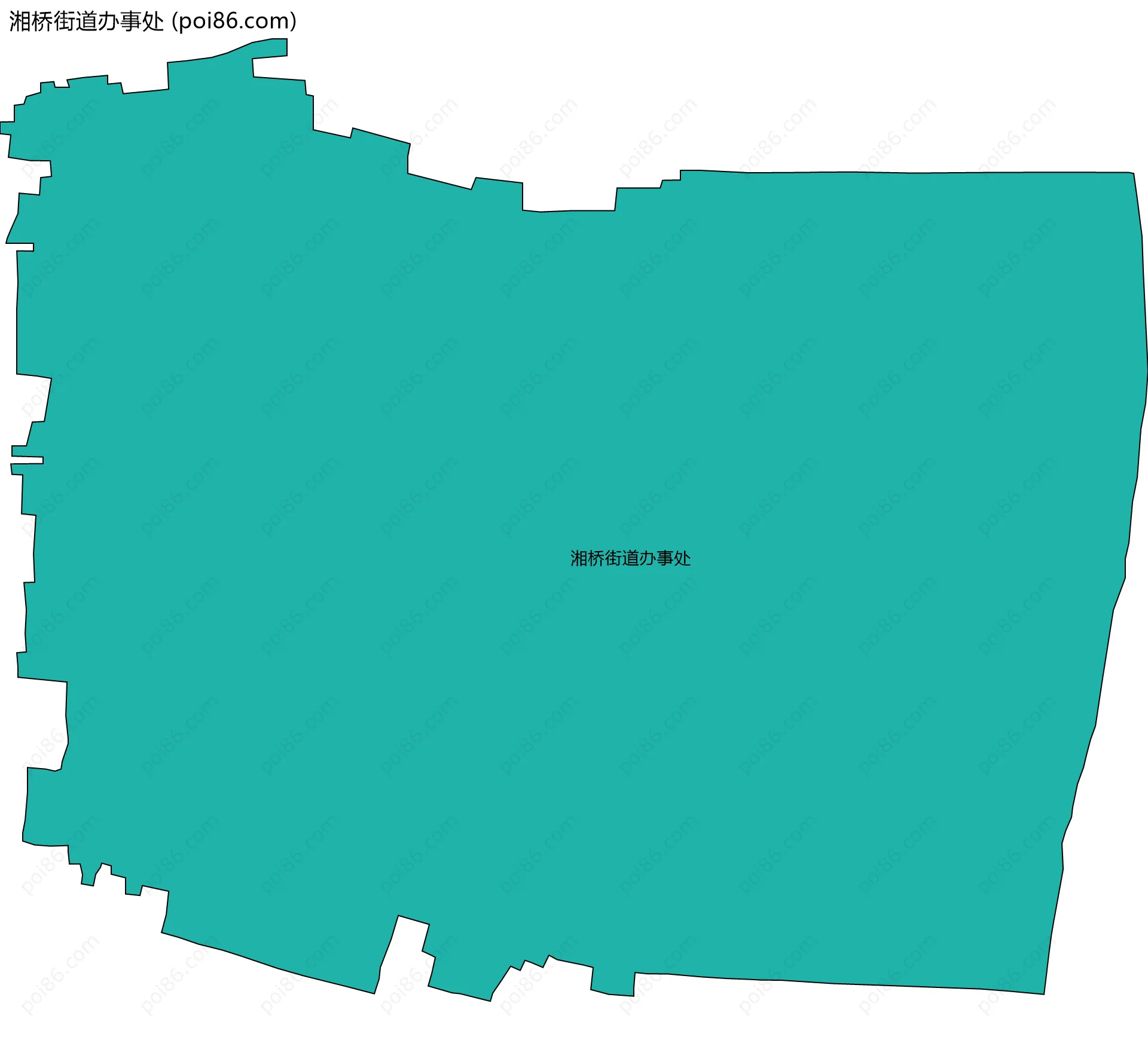 湘桥街道办事处边界地图