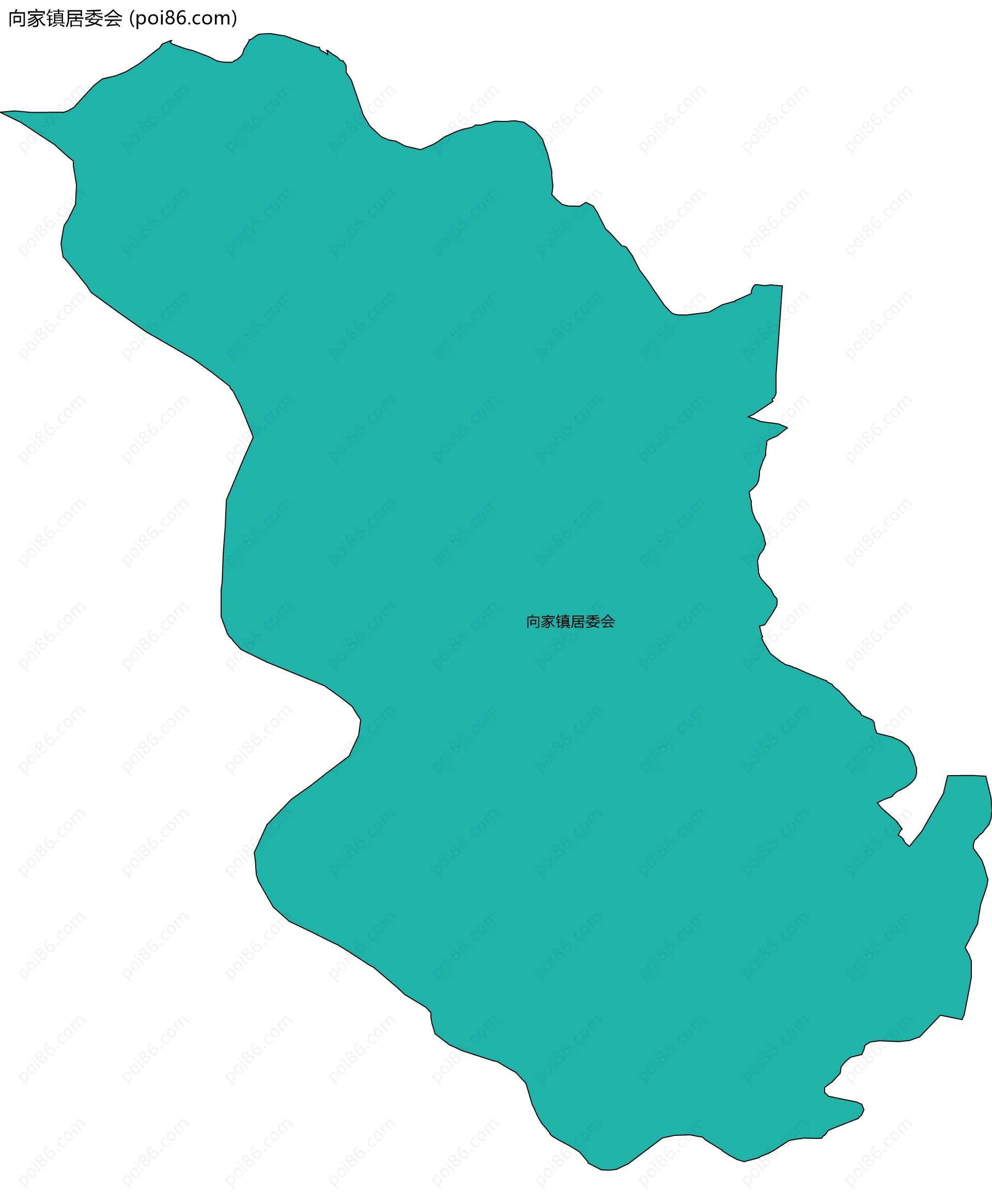 向家镇居委会边界地图