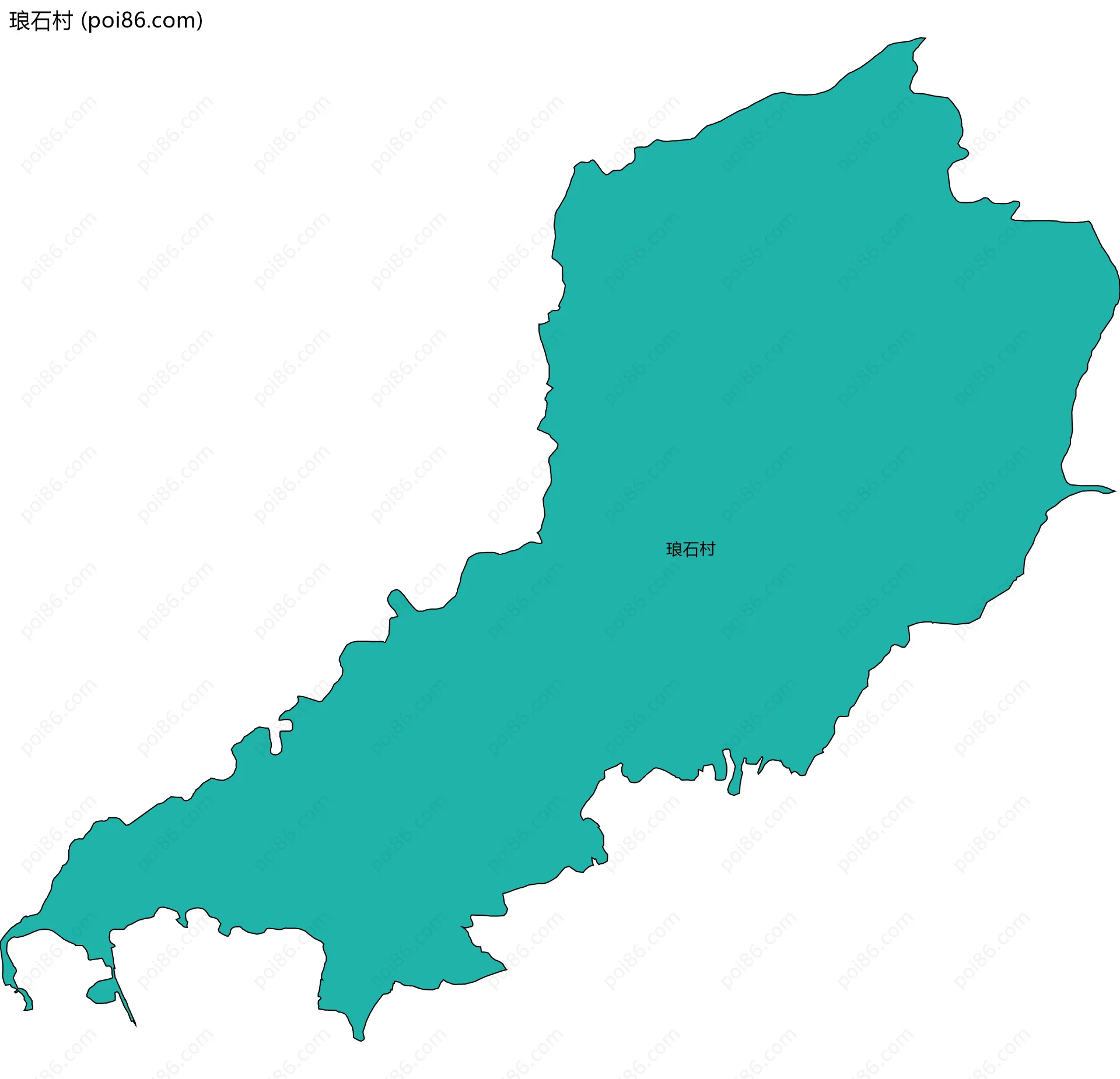 琅石村边界地图