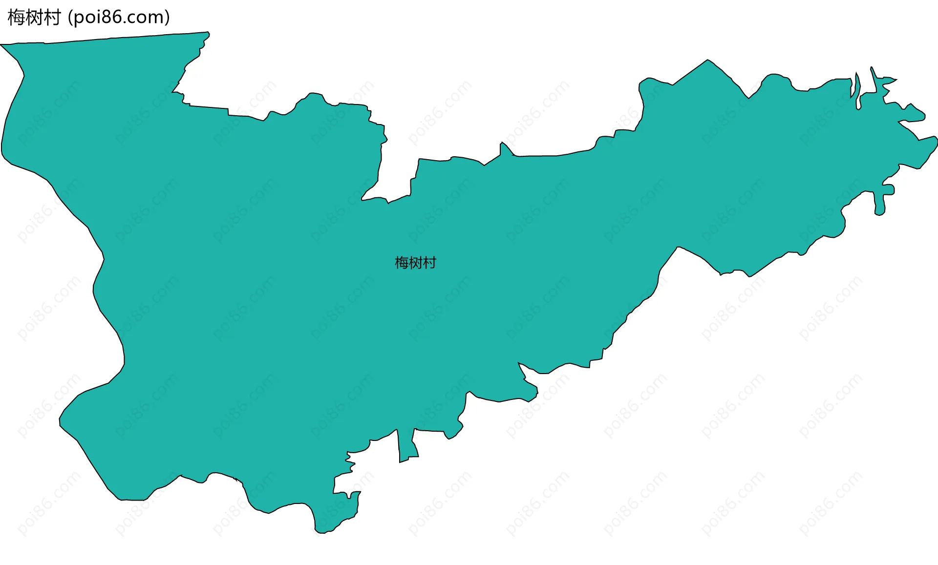 梅树村边界地图