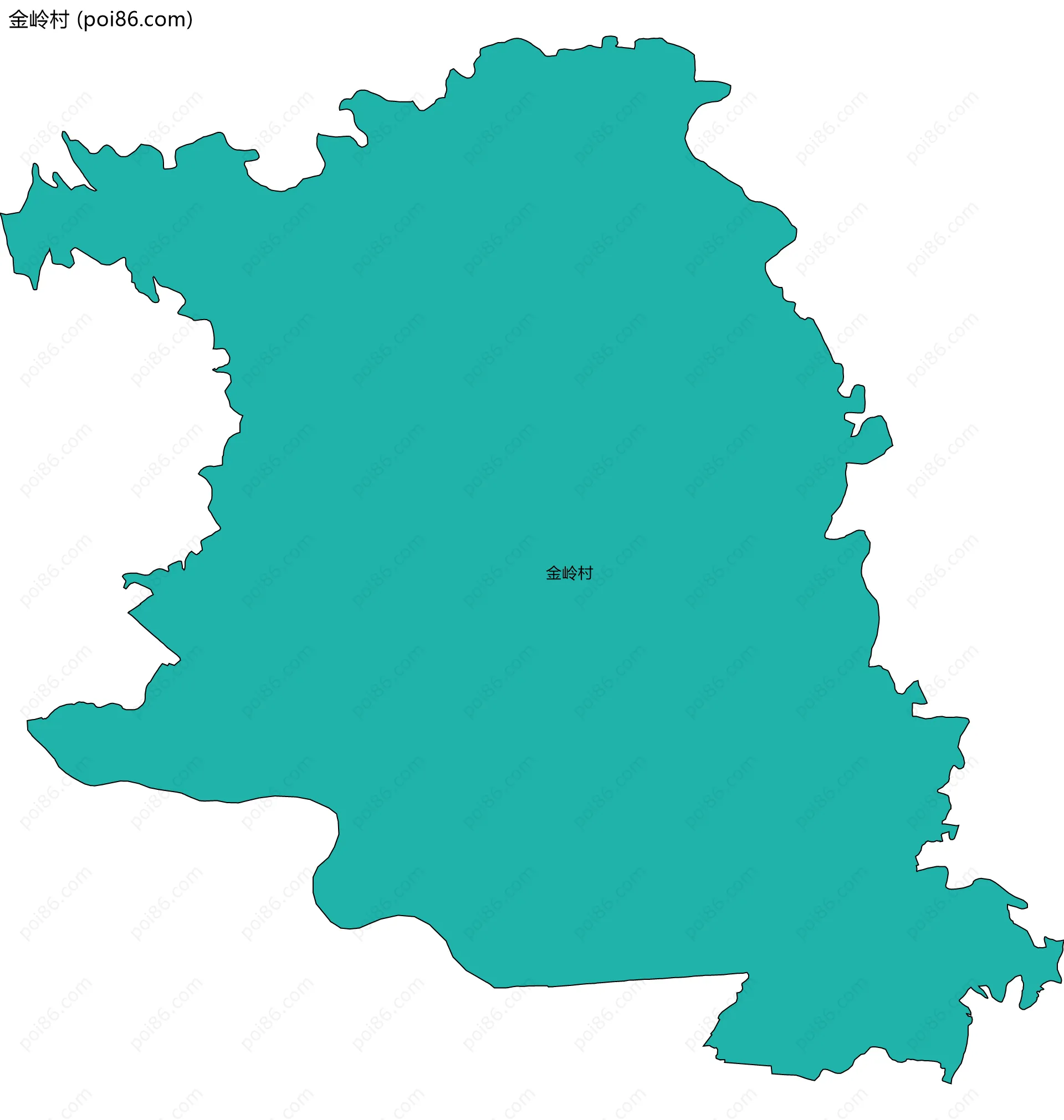 金岭村边界地图