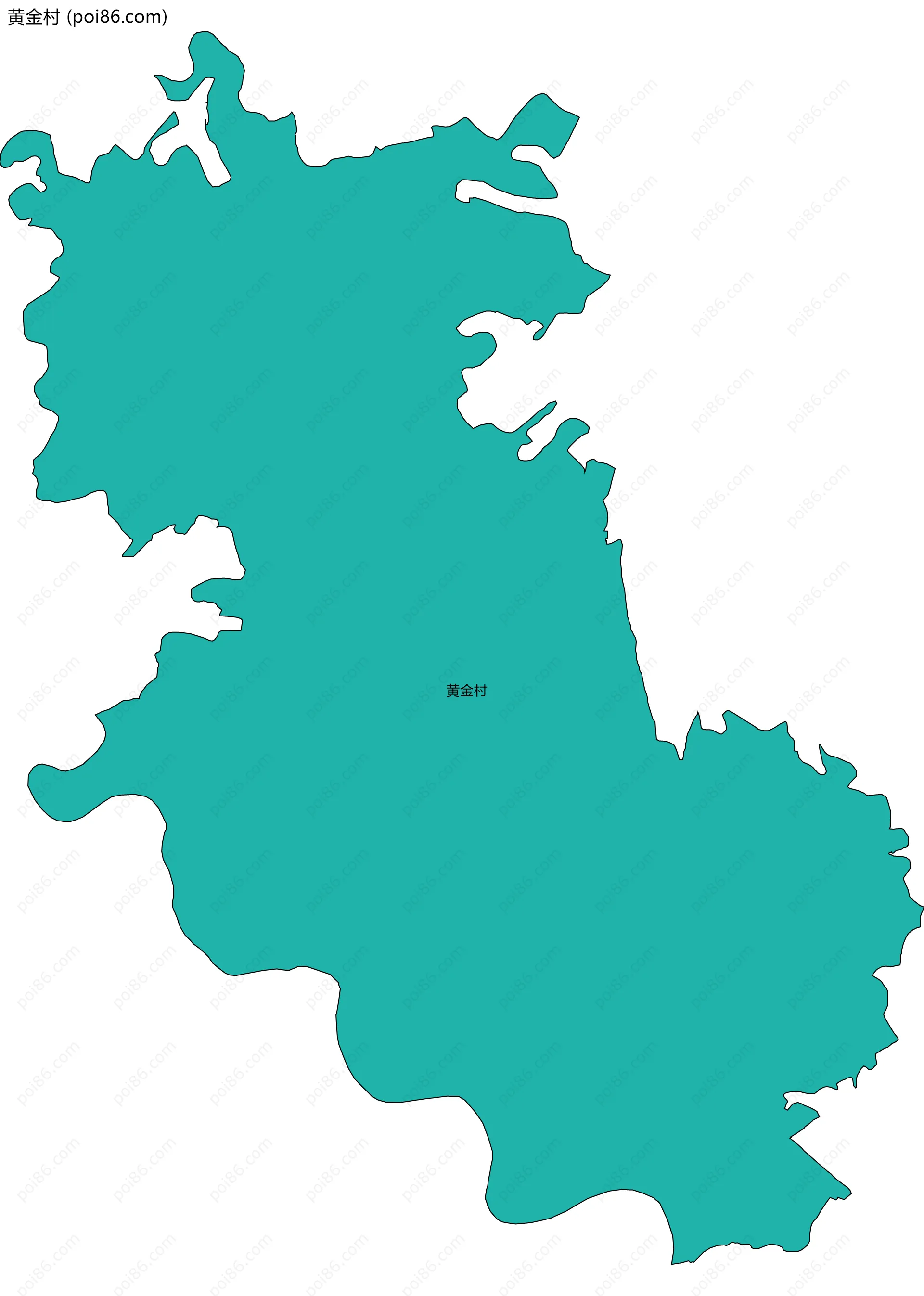 黄金村边界地图