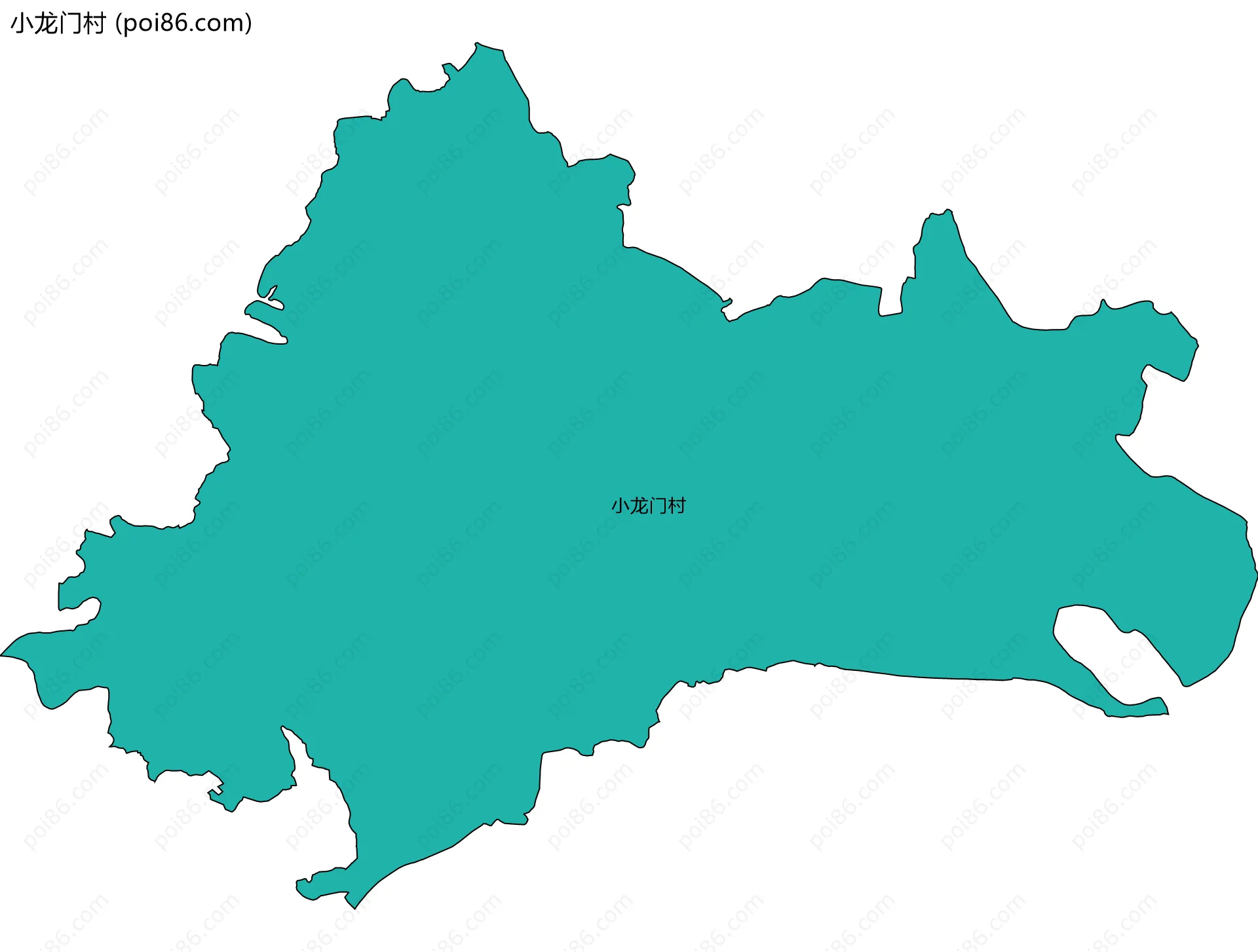 小龙门村边界地图