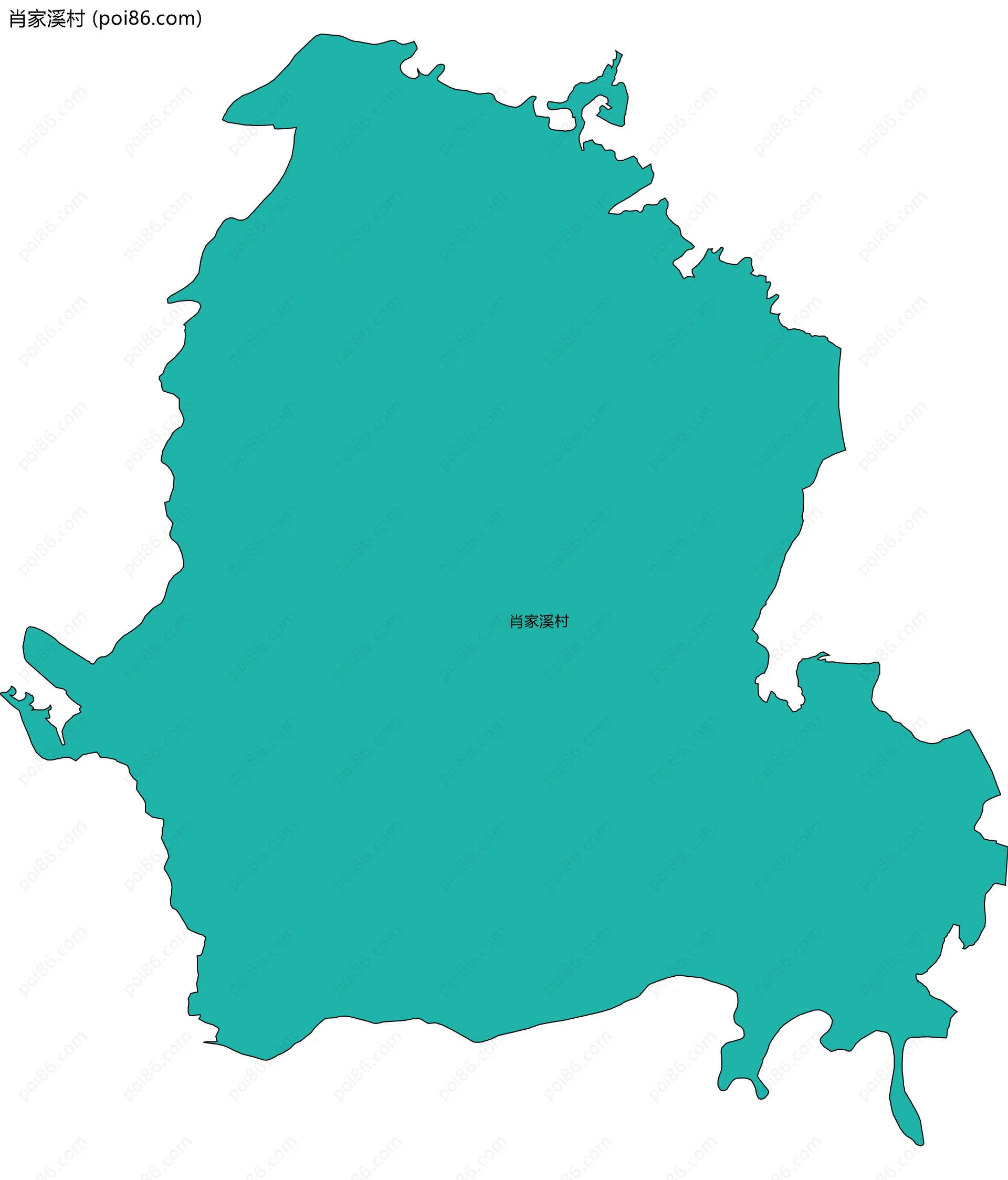 肖家溪村边界地图